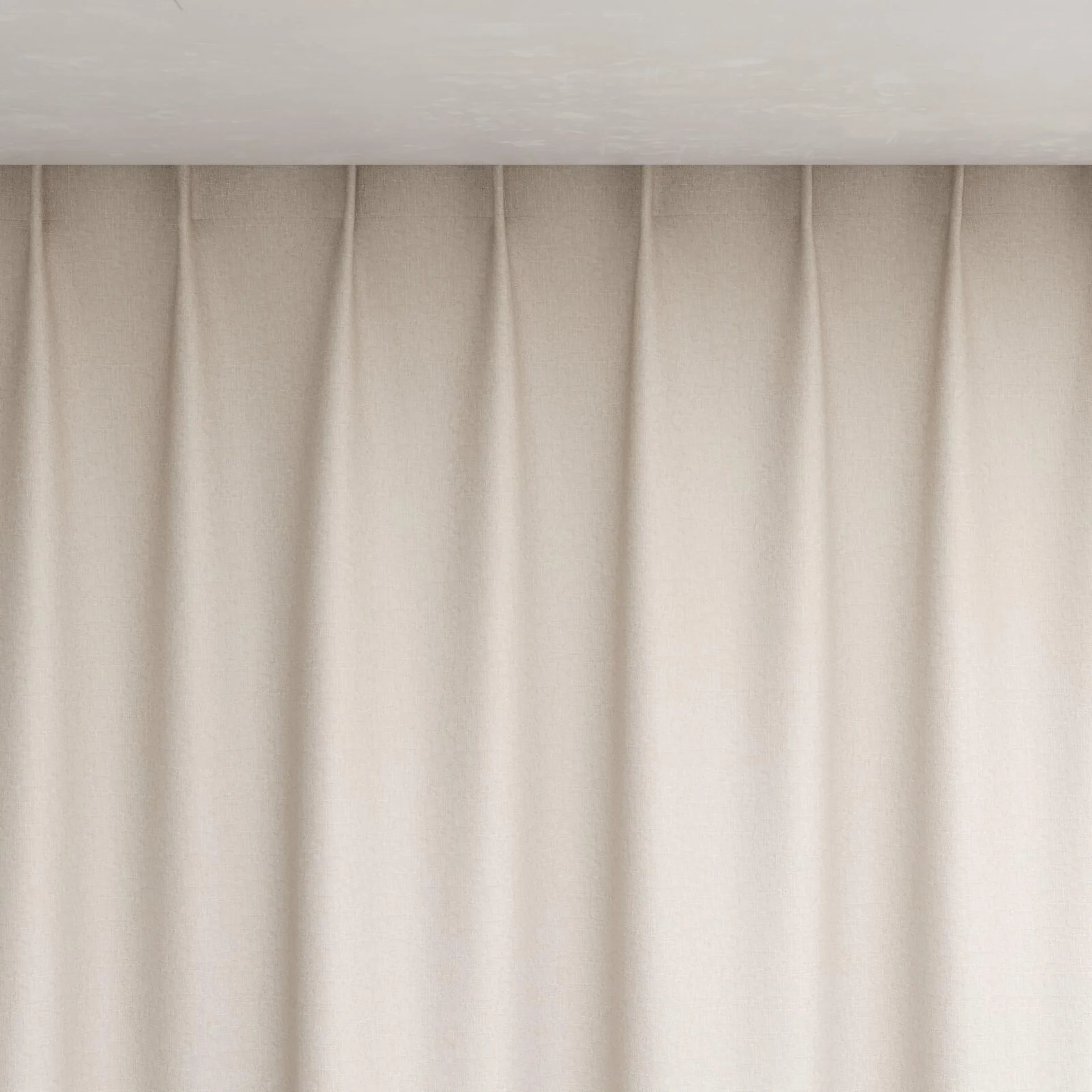 Top view of Retreat Blackout Dusk, pinch pleat