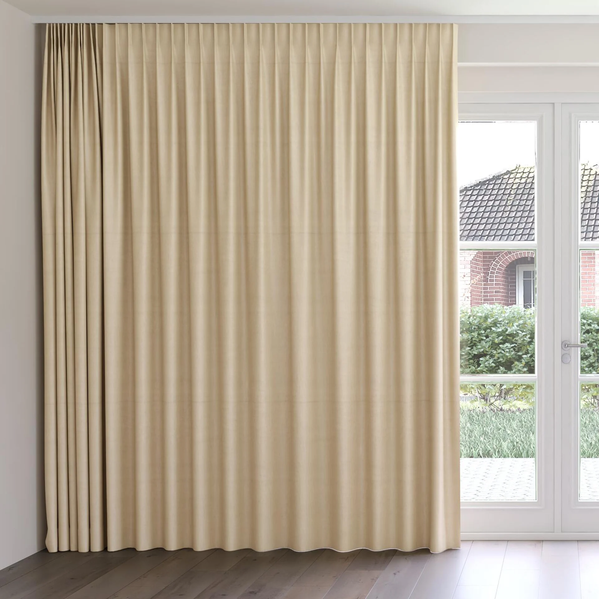 Front view of Warlock Sesame, on curtain rail