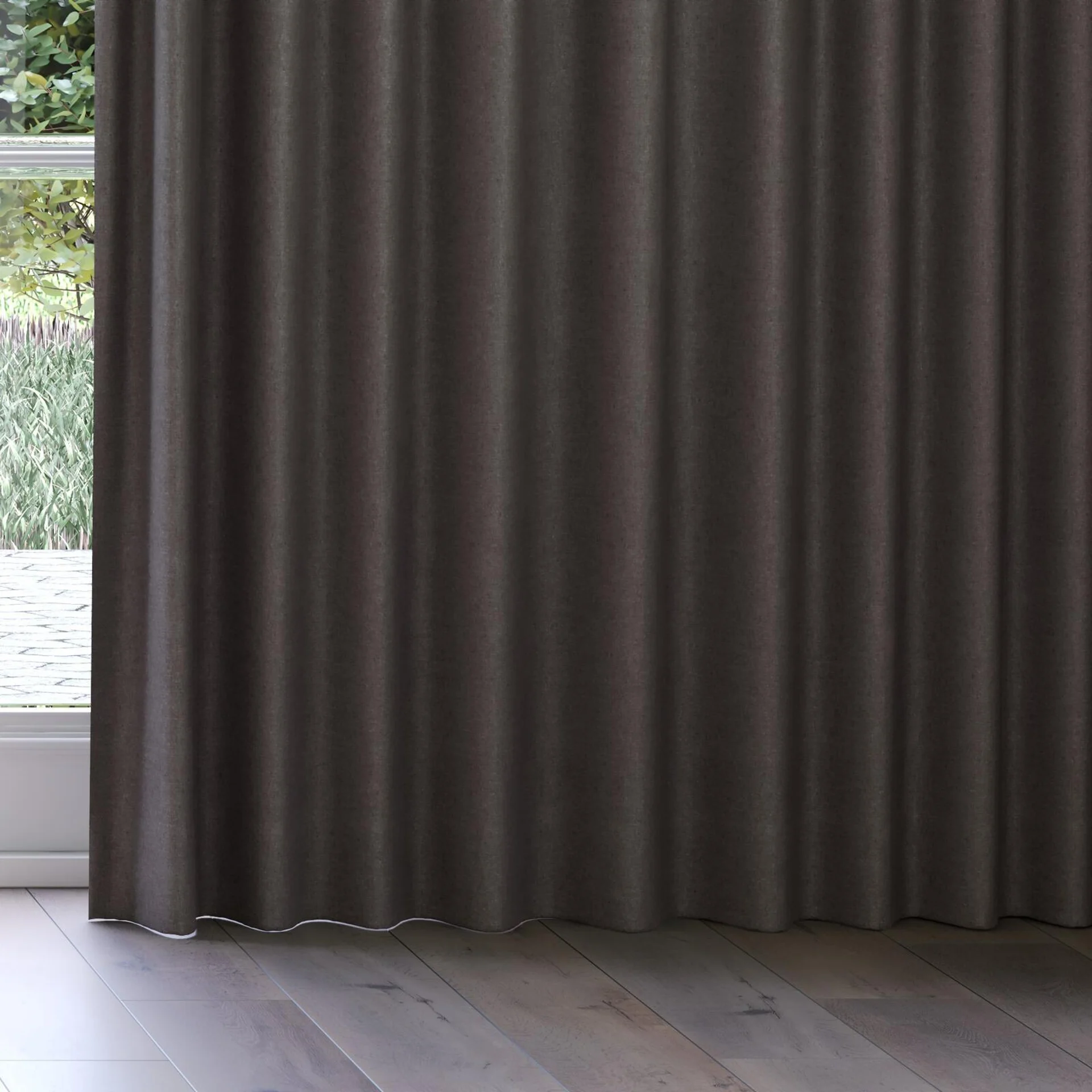 Bottom view of Drama Storm, on curtain rail