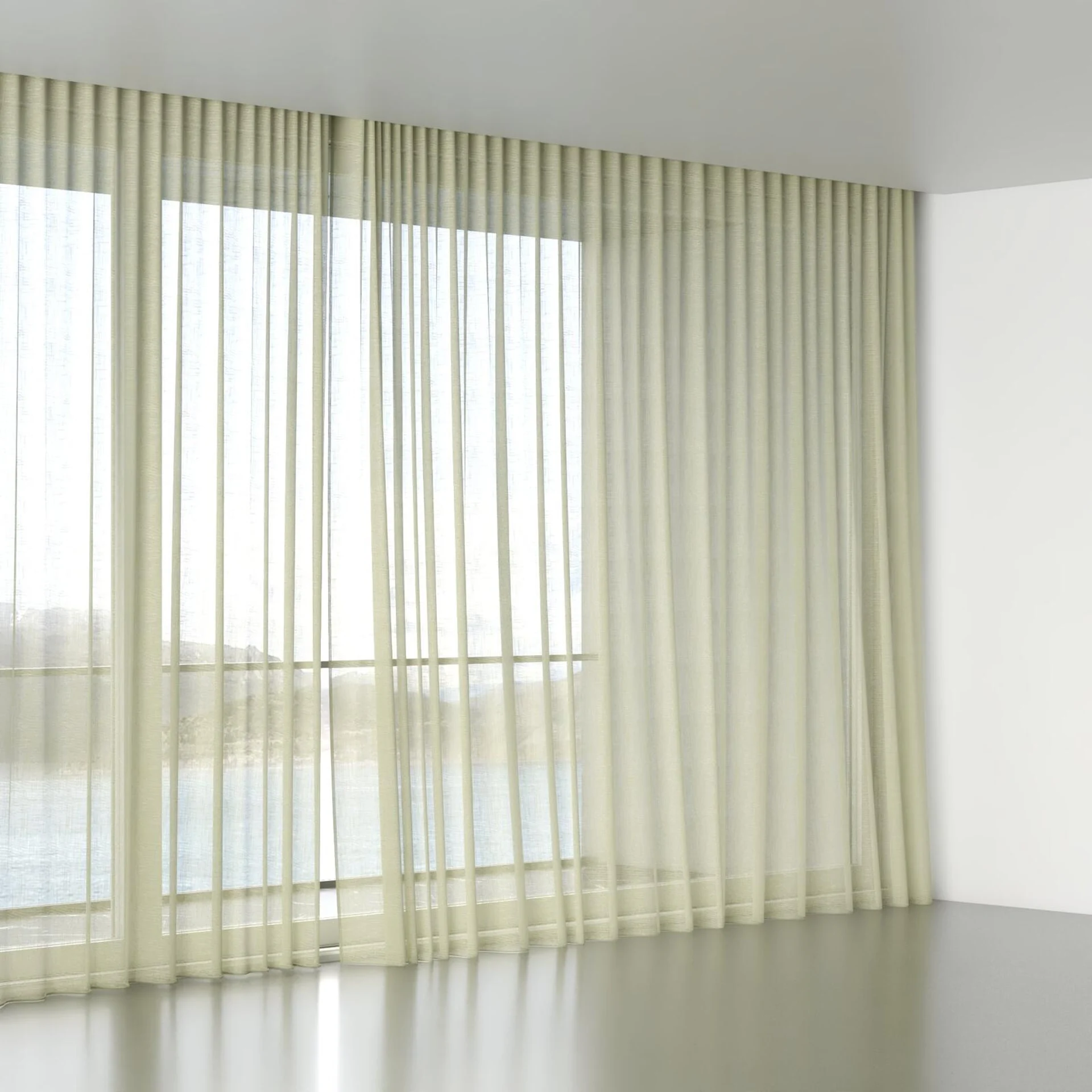 Full view of Angelic Oasis, wave pleat