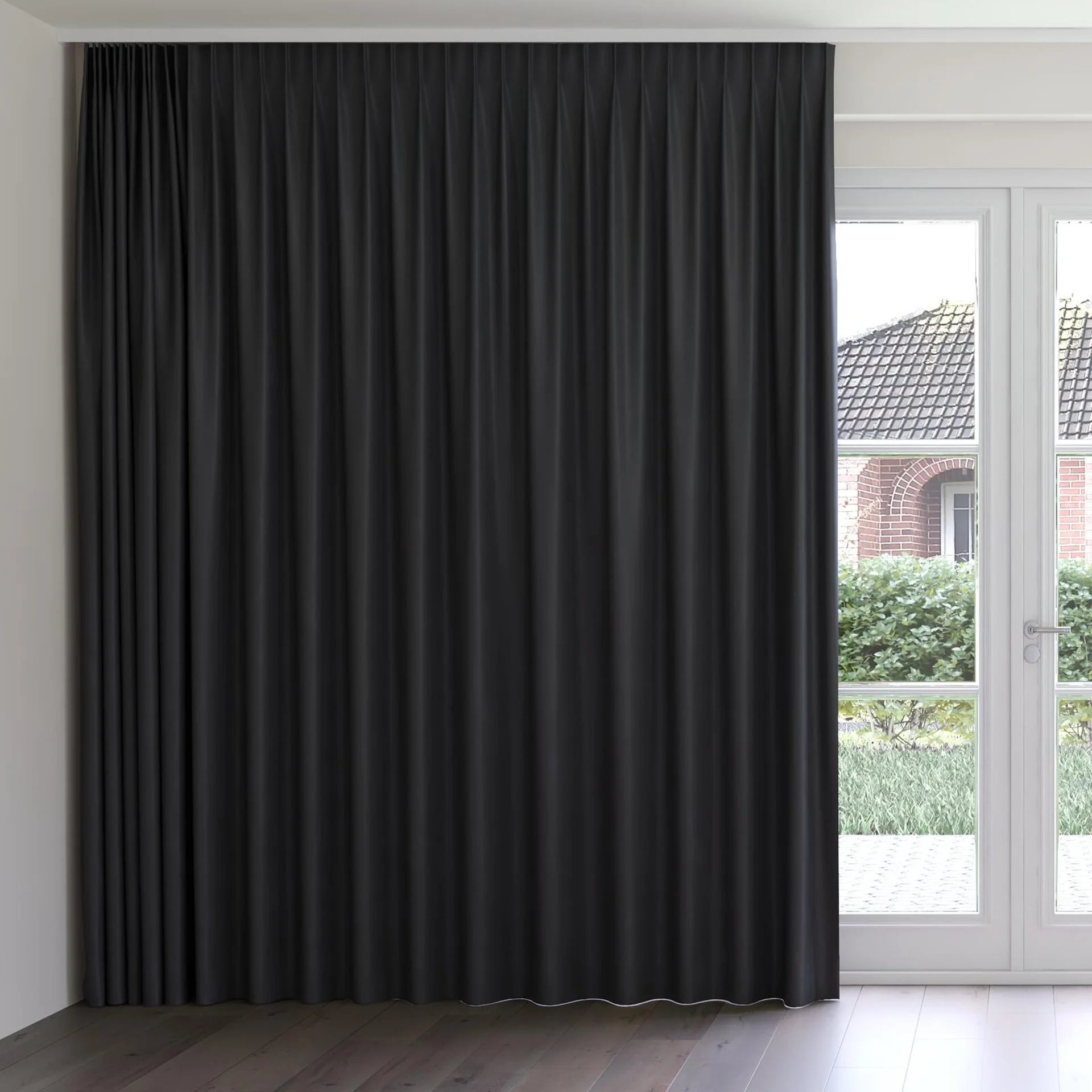 Front view of Blockbuster Caviar, on curtain rail