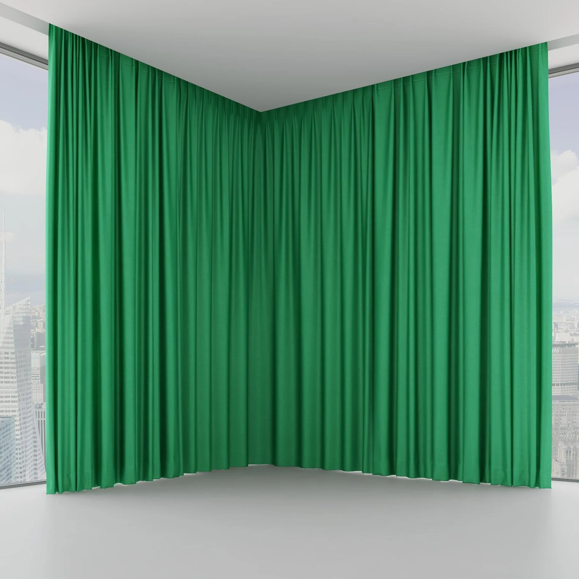 Front view of Provence Emerald, on hidden rail