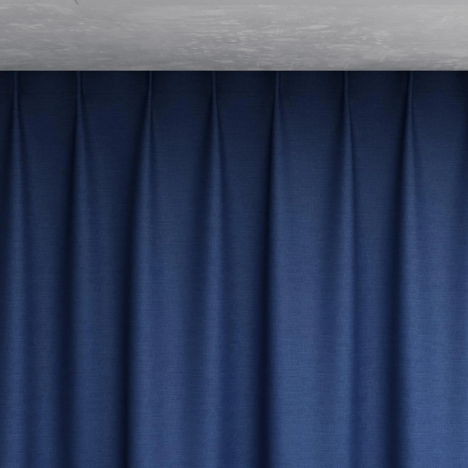 Top view of Urban Cobalt, pinch pleat