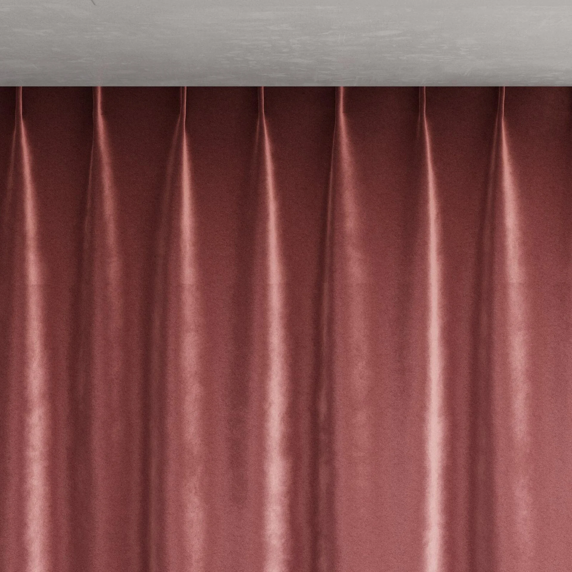Top view of Velvelux Ruby, pinch pleat