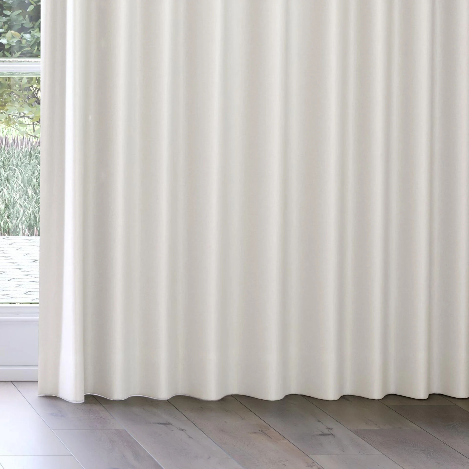 Bottom view of Heron Ricepaper, on curtain rail