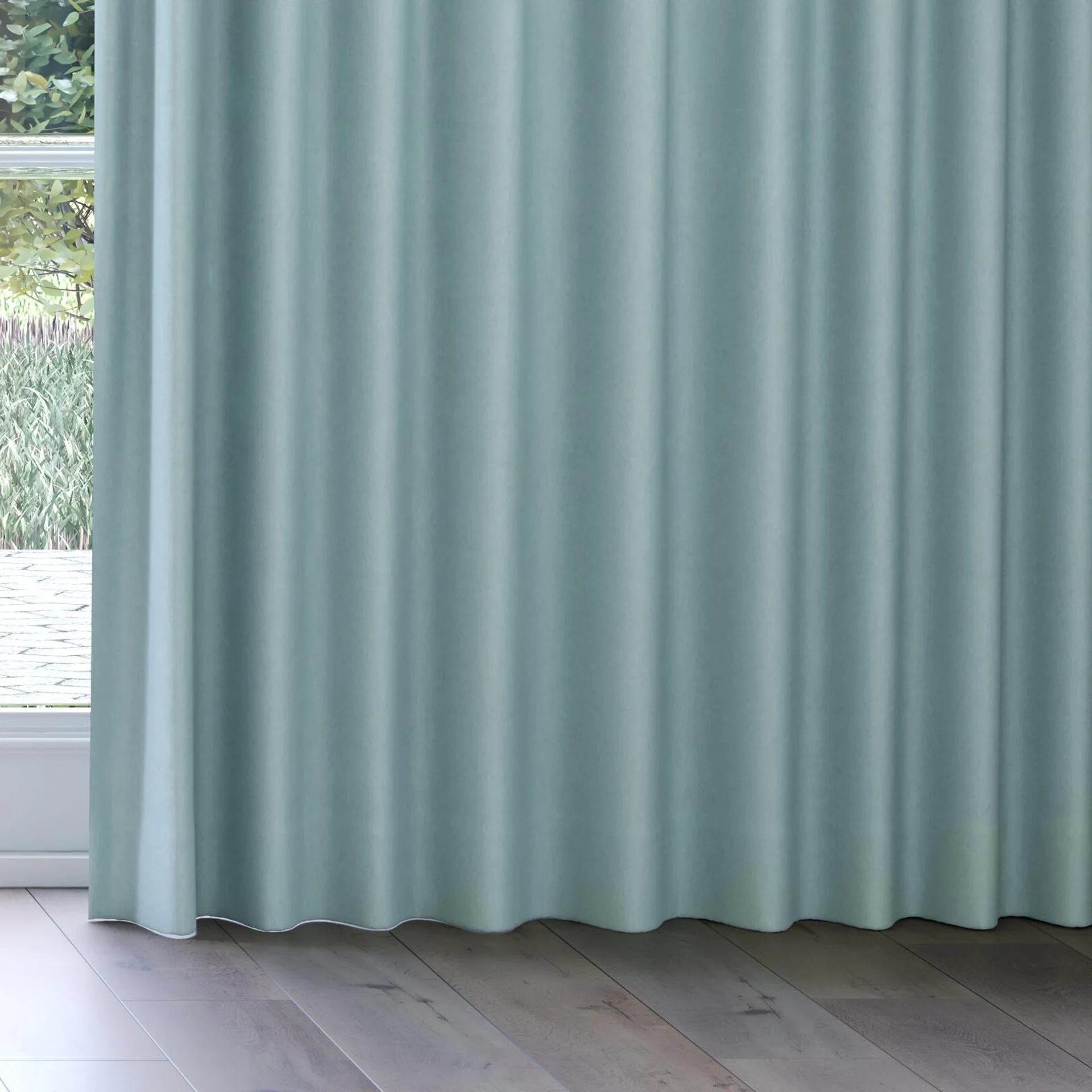 Bottom view of Peak Duckegg, on curtain rail