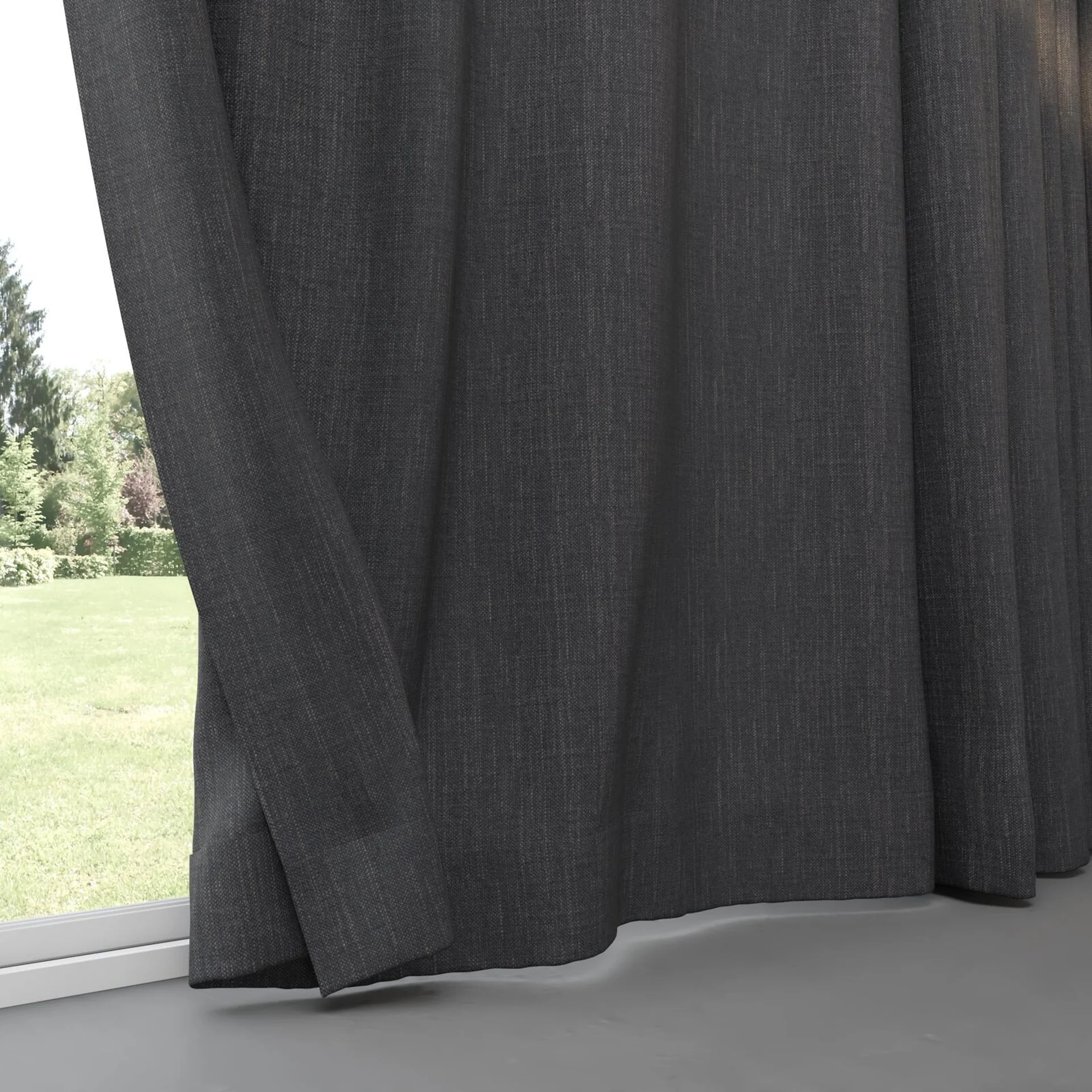 Bottom view of Planet Pewter, pinch pleat