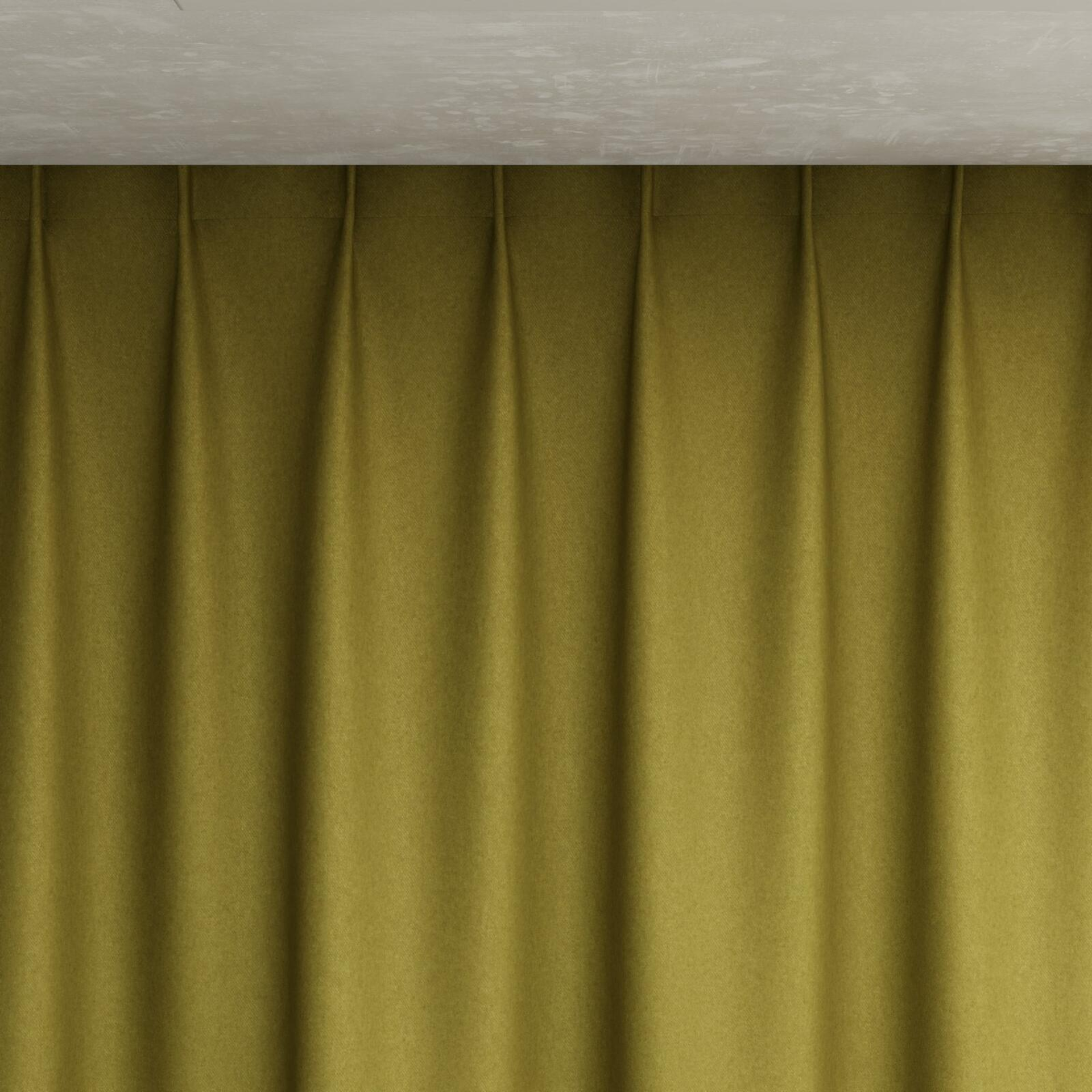 Top view of Woolly/Woolen Khaki, pinch pleat