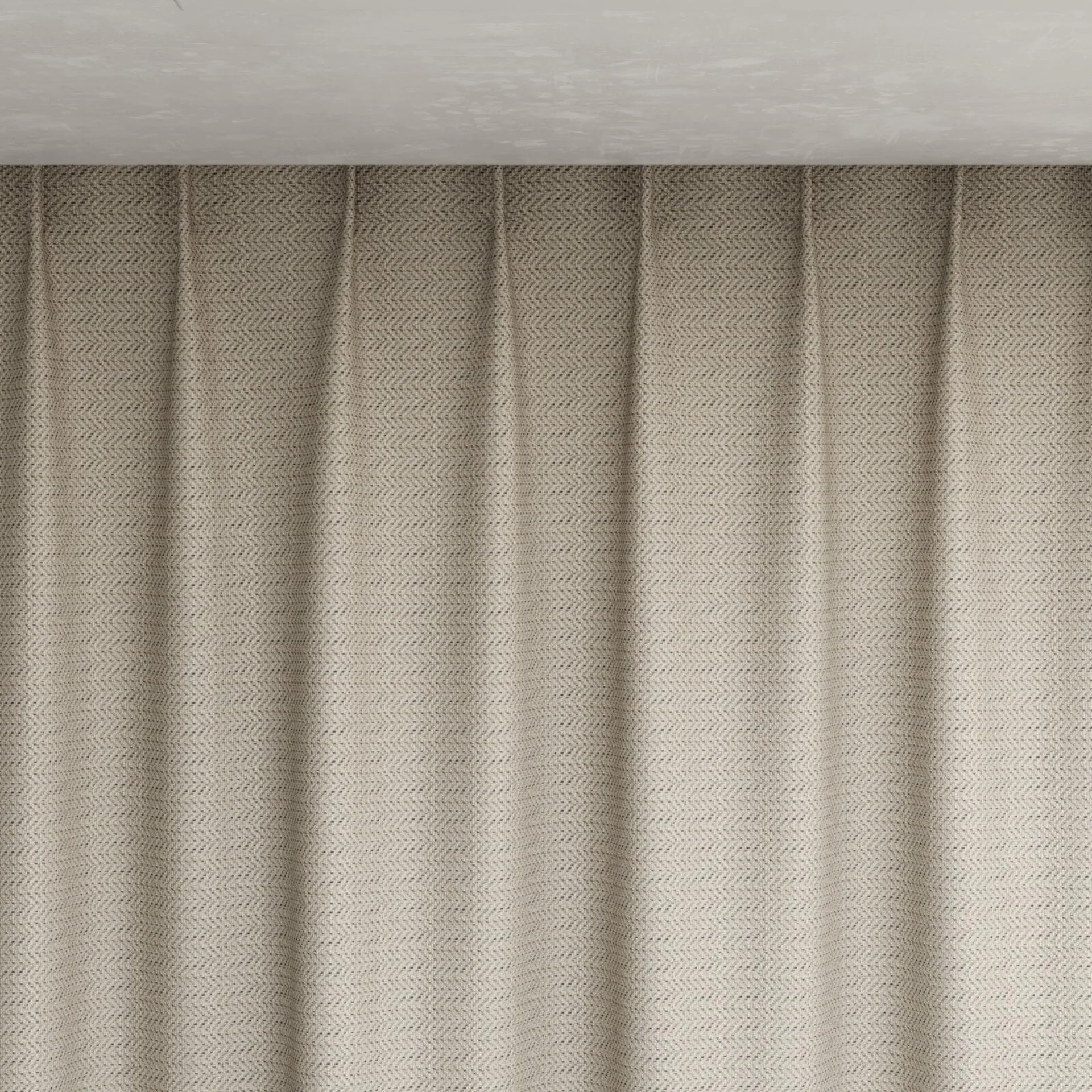 Top view of Kaomoji Sesame, pinch pleat