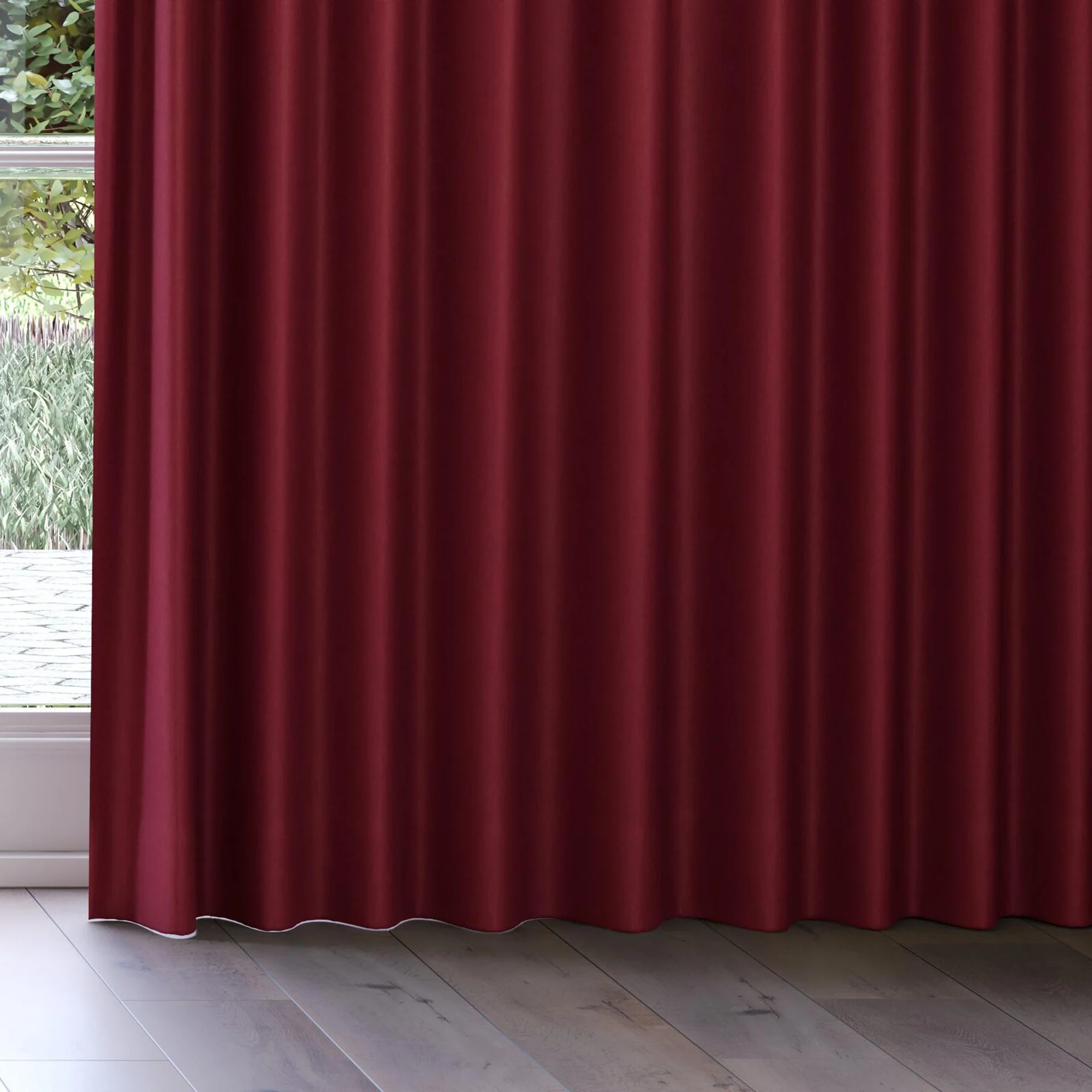 Bottom view of Woolly/Woolen Syrah, on curtain rail