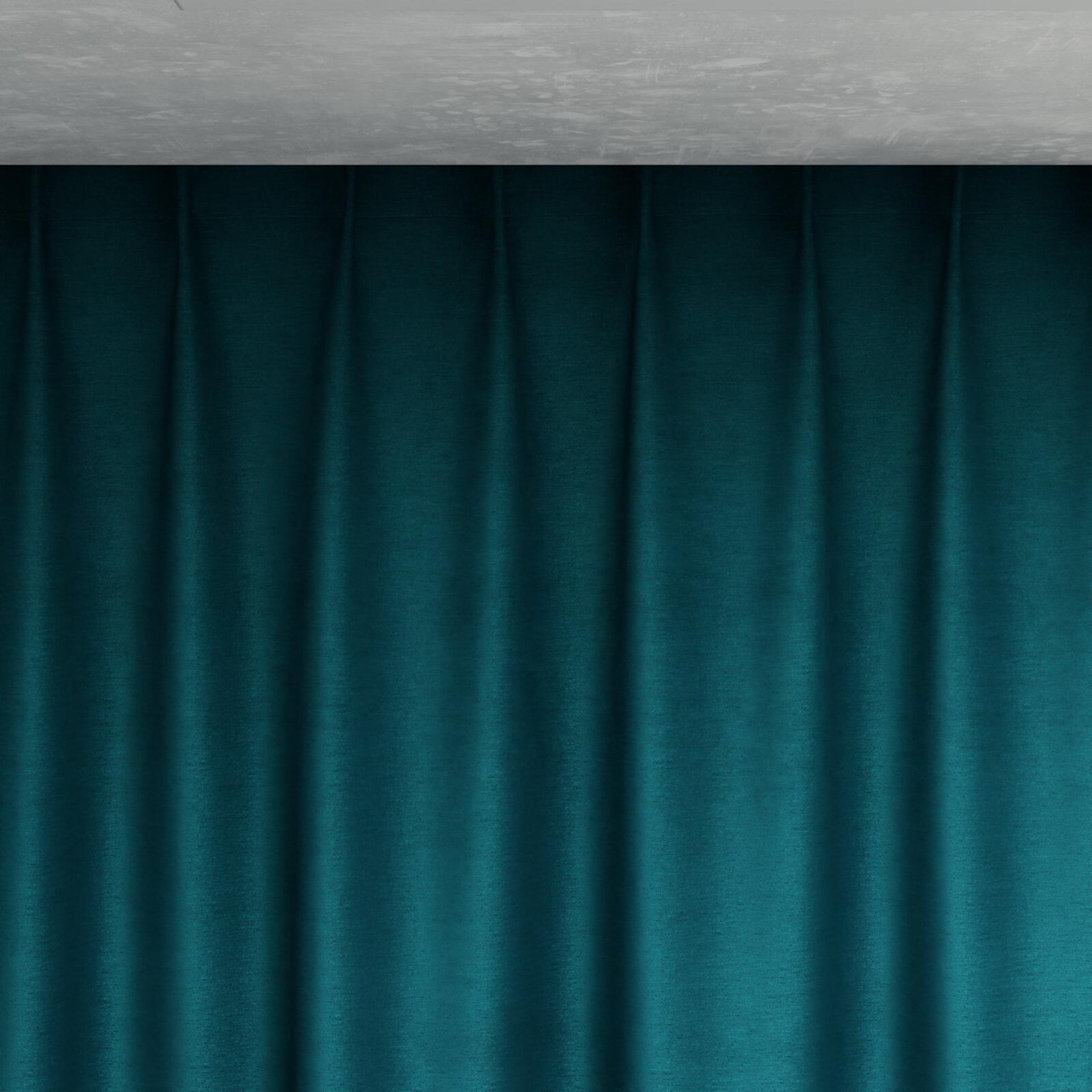 Top view of Baron Emerald, pinch pleat