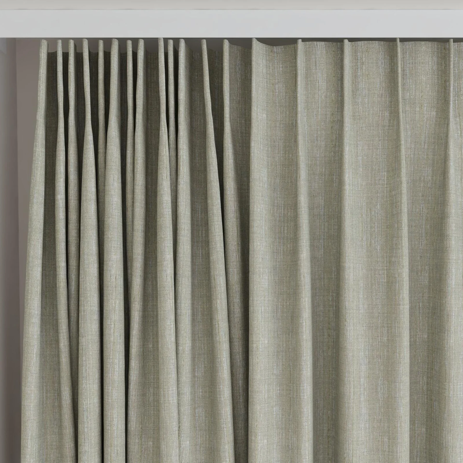 Top view of Iconic Lichen, on curtain rail