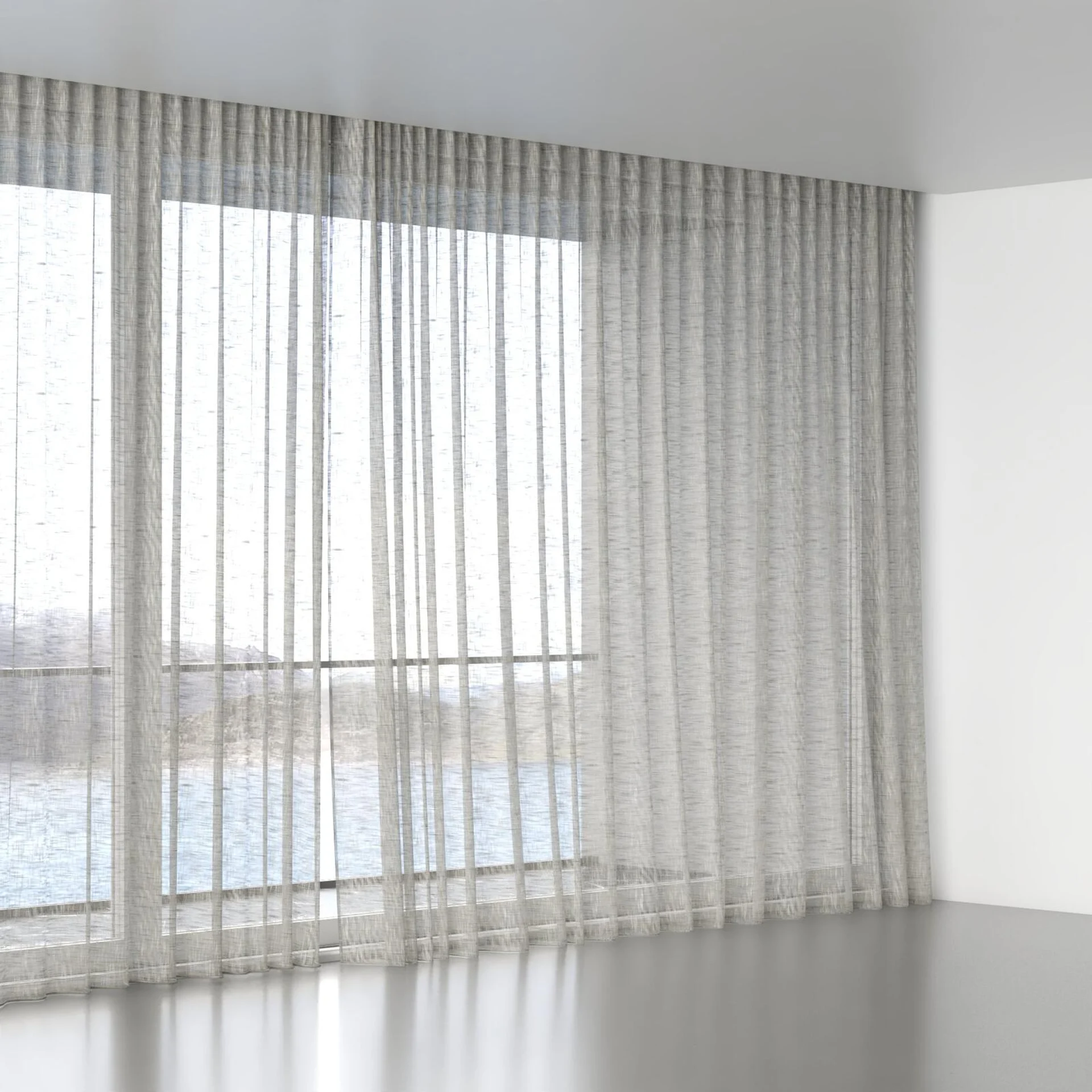 Full view of Jaipur Metal, wave pleat