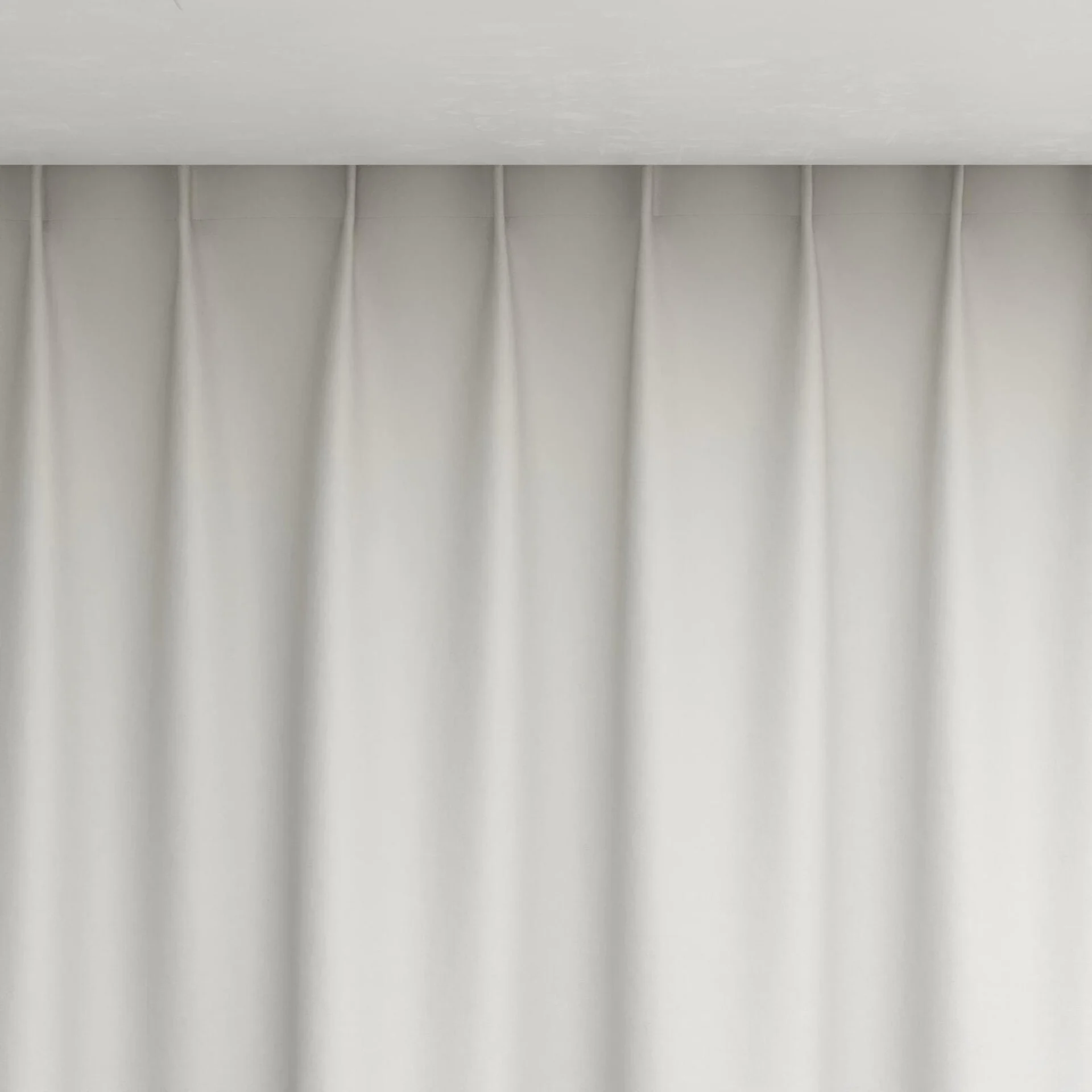 Top view of Heron Whitewash, pinch pleat