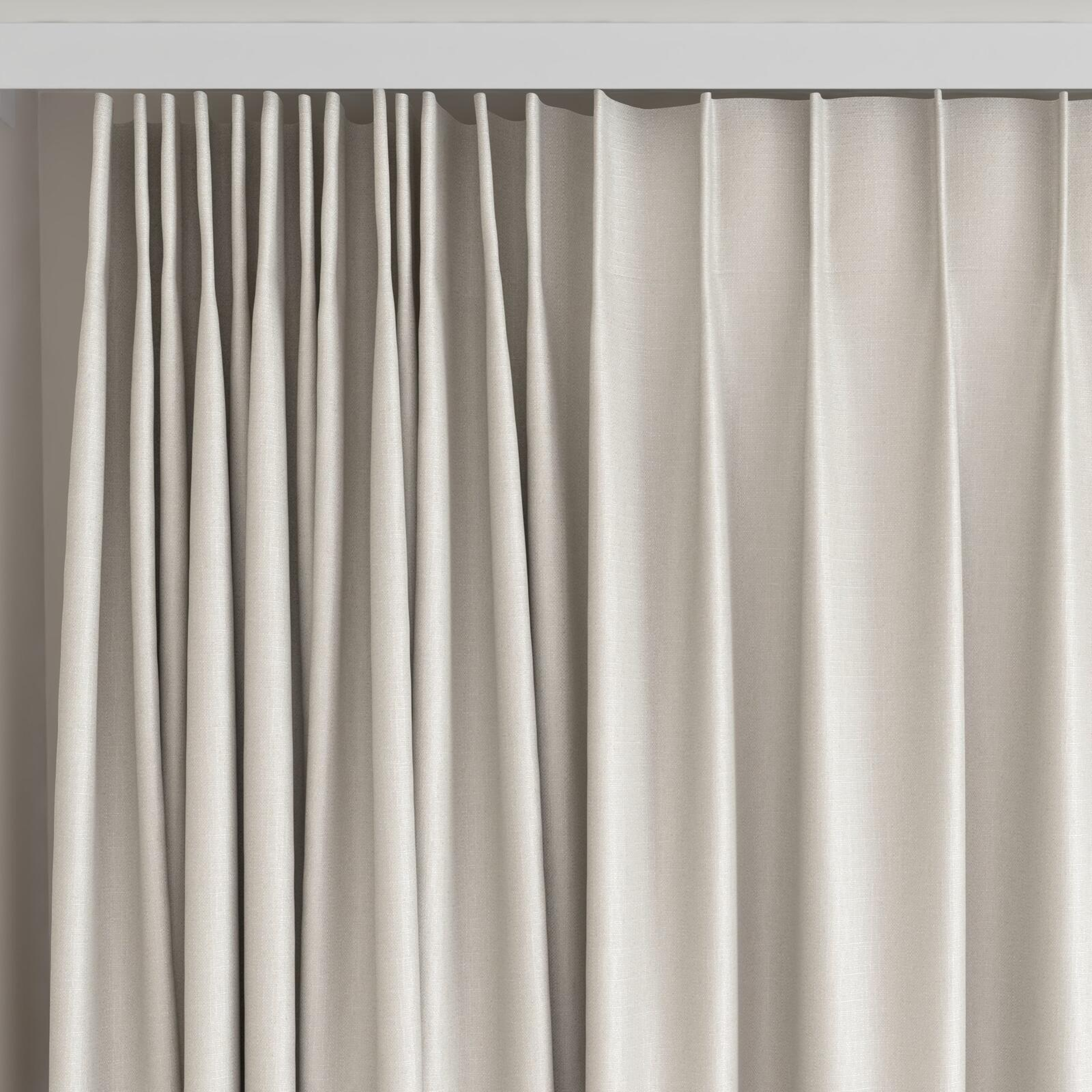 Top view of Soho Feather, on curtain rail