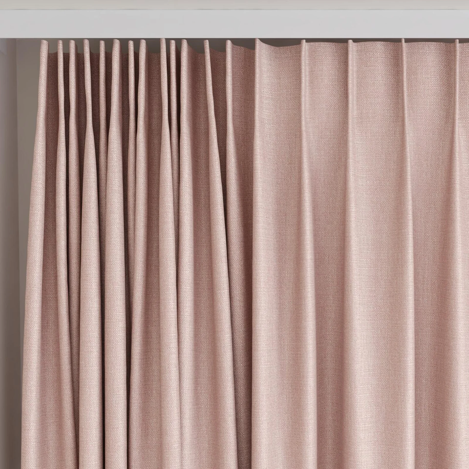 Top view of Gent Blossom, on curtain rail