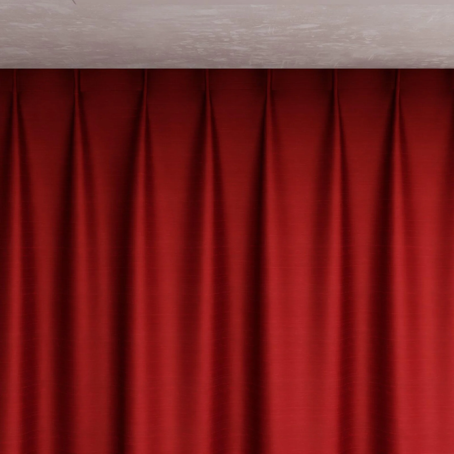 Top view of Silky Ruby, pinch pleat