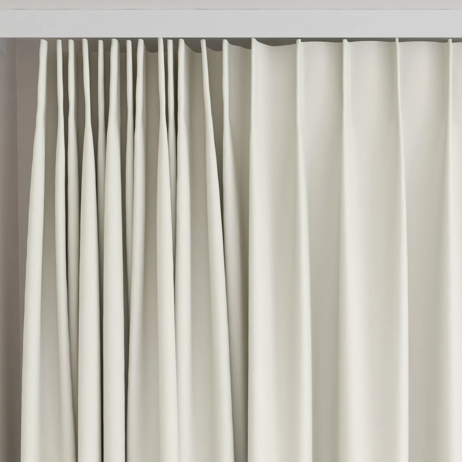 Top view of Vesta Mushroom, on curtain rail