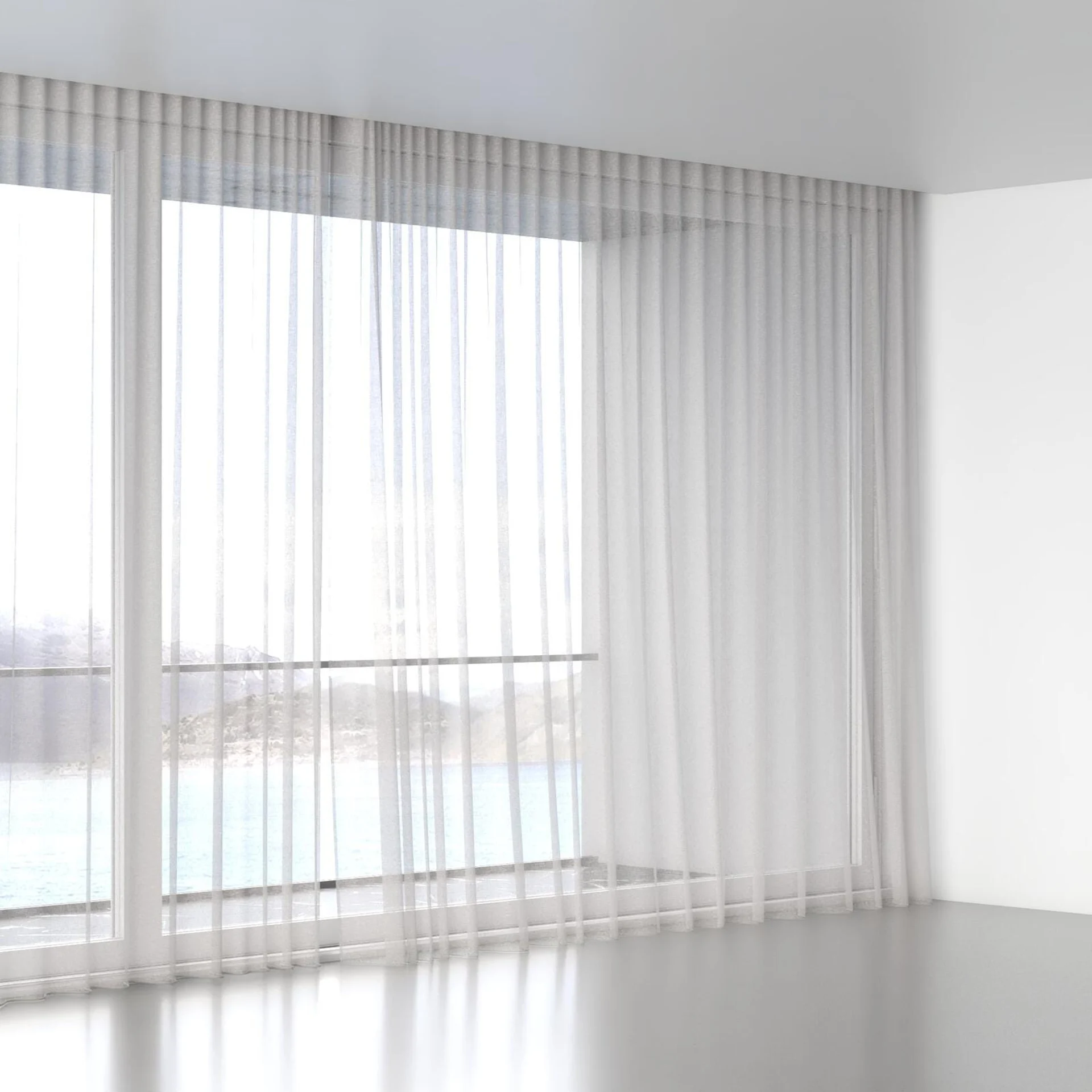 Full view of Seaview Linen, wave pleat