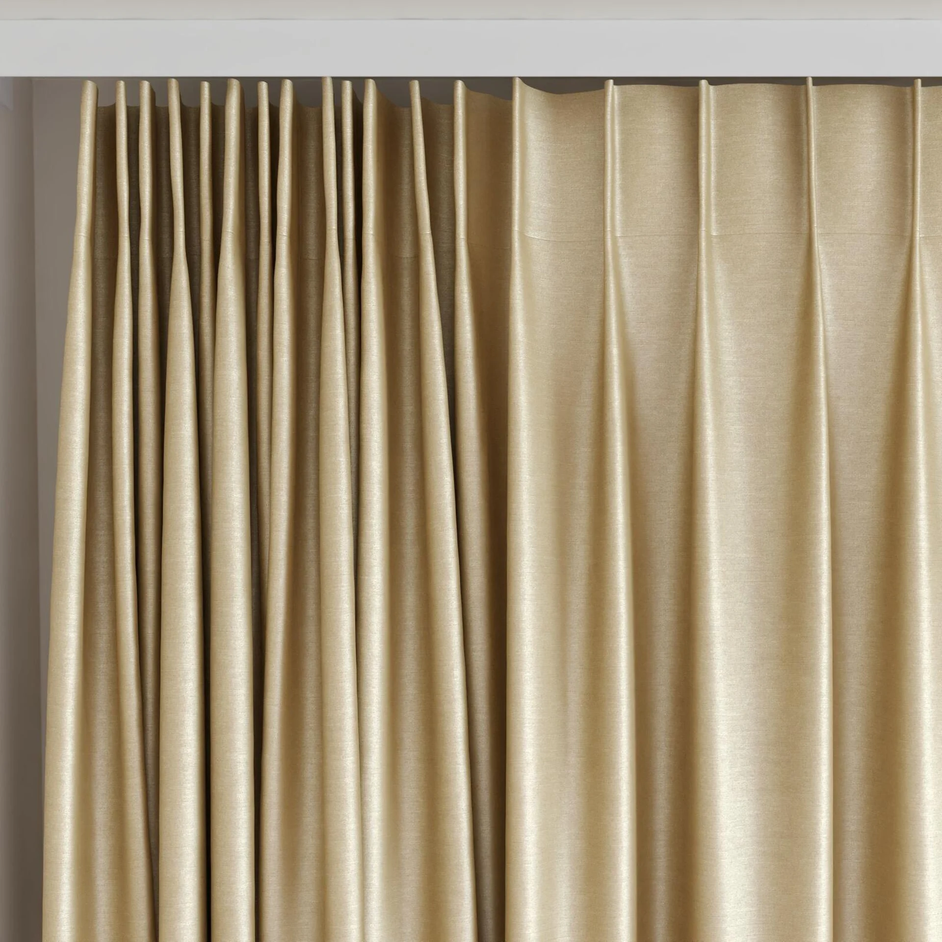 Top view of Mont Blanc Walnut, on curtain rail