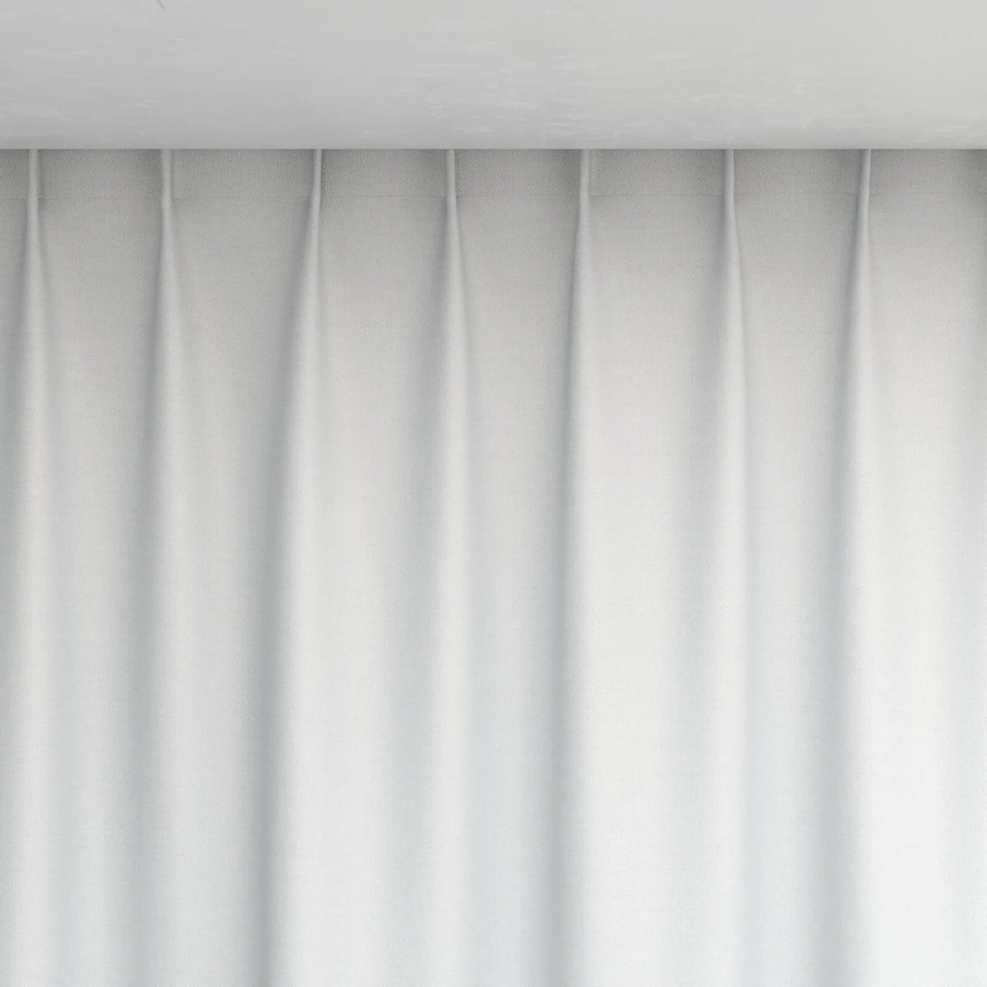 Top view of Celestial Snow, pinch pleat