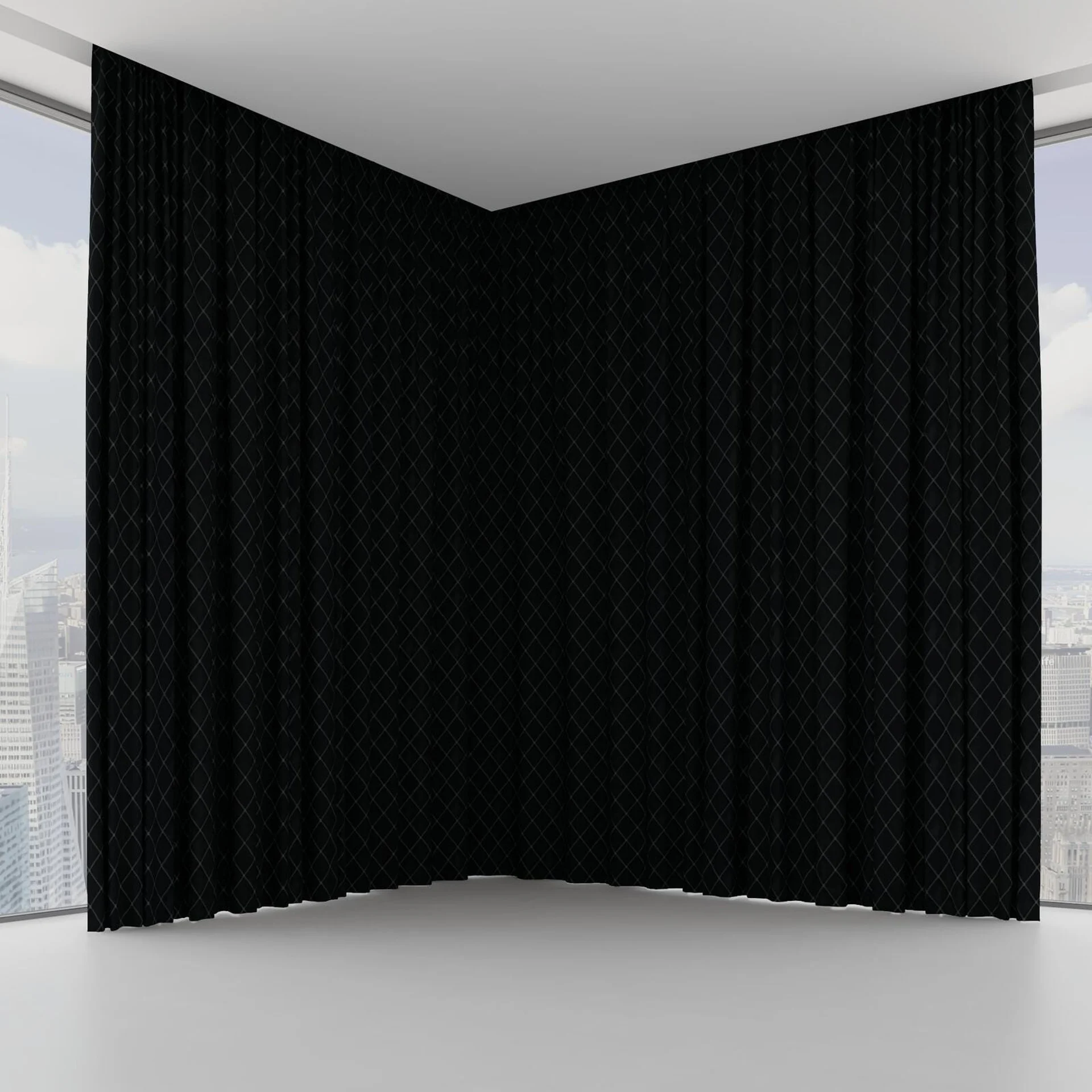 Front view of Pantheon Onyx, on hidden rail