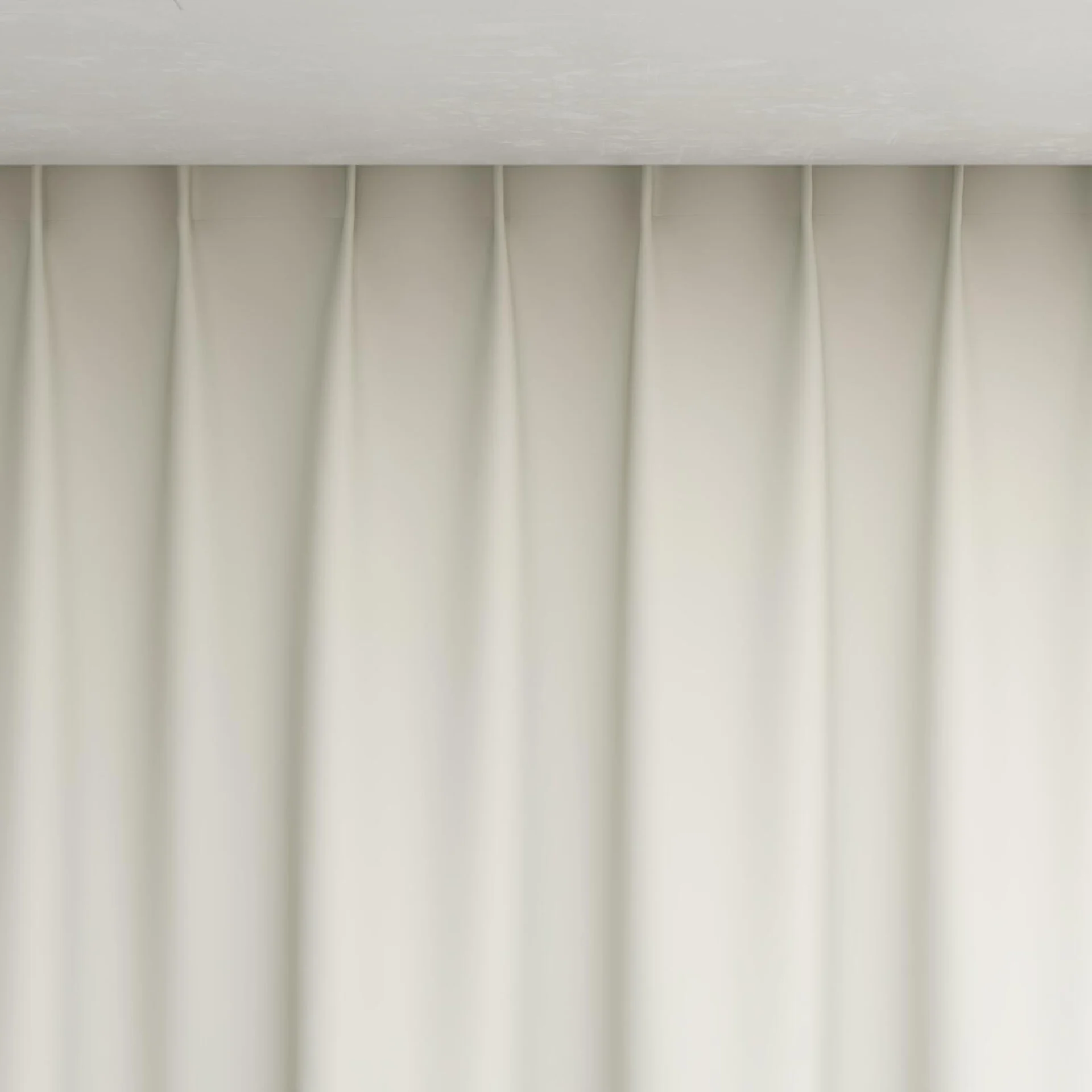 Top view of Ultra Dim Natural, pinch pleat