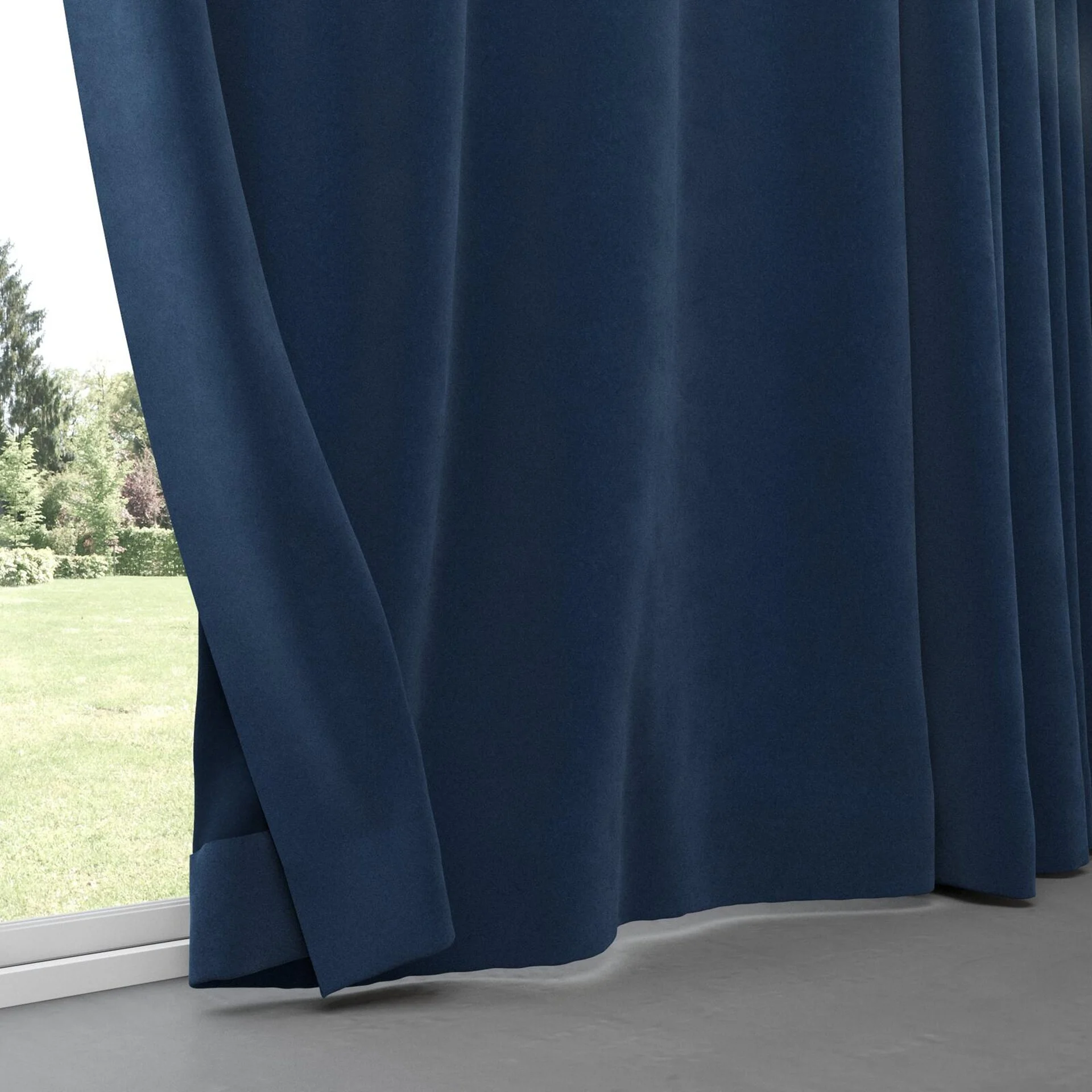 Bottom view of Vienna Night Shadow, pinch pleat