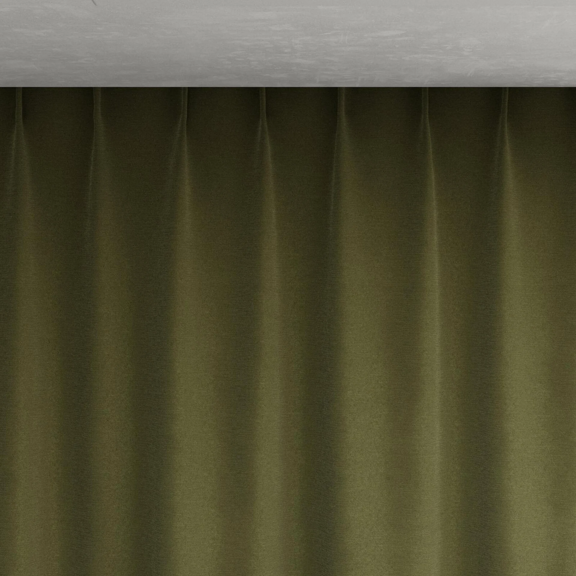 Top view of Moon Olive, pinch pleat