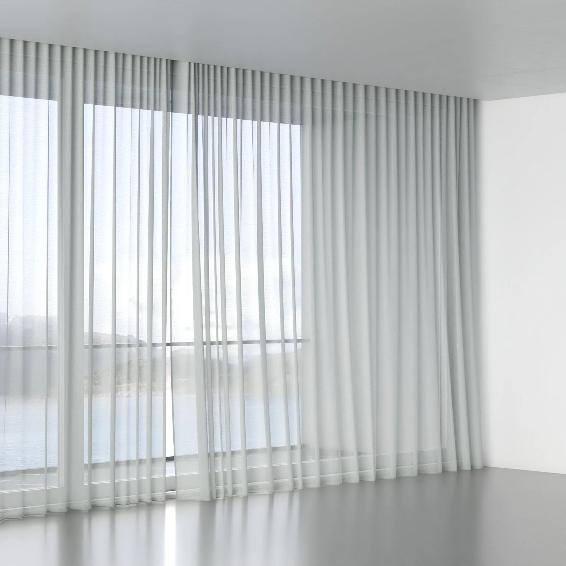 Full view of Uno Silver, wave pleat