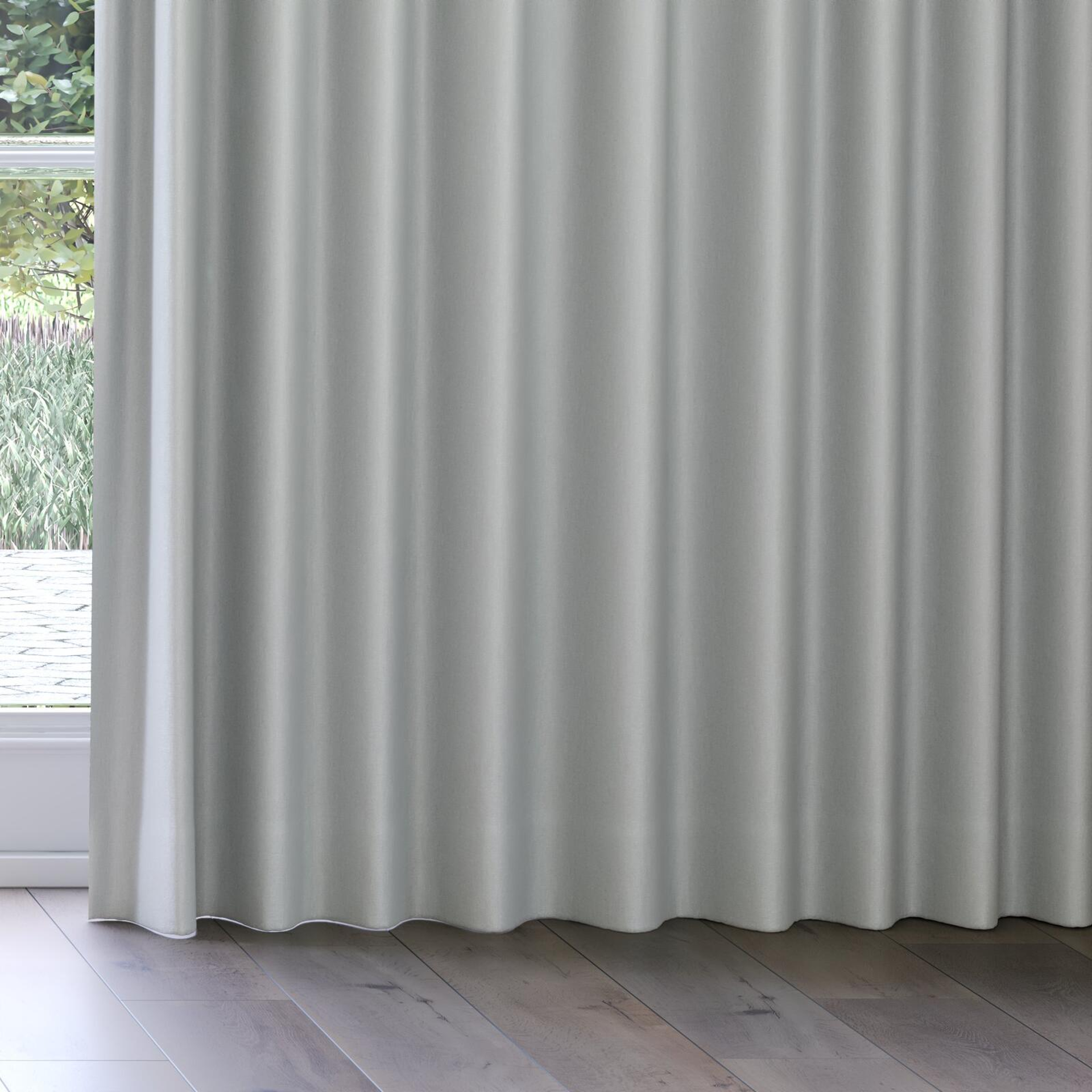 Bottom view of Eternal Pebble, on curtain rail