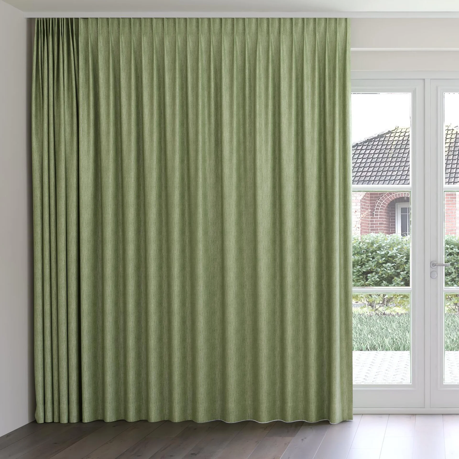 Front view of Trezor Laurel, on curtain rail