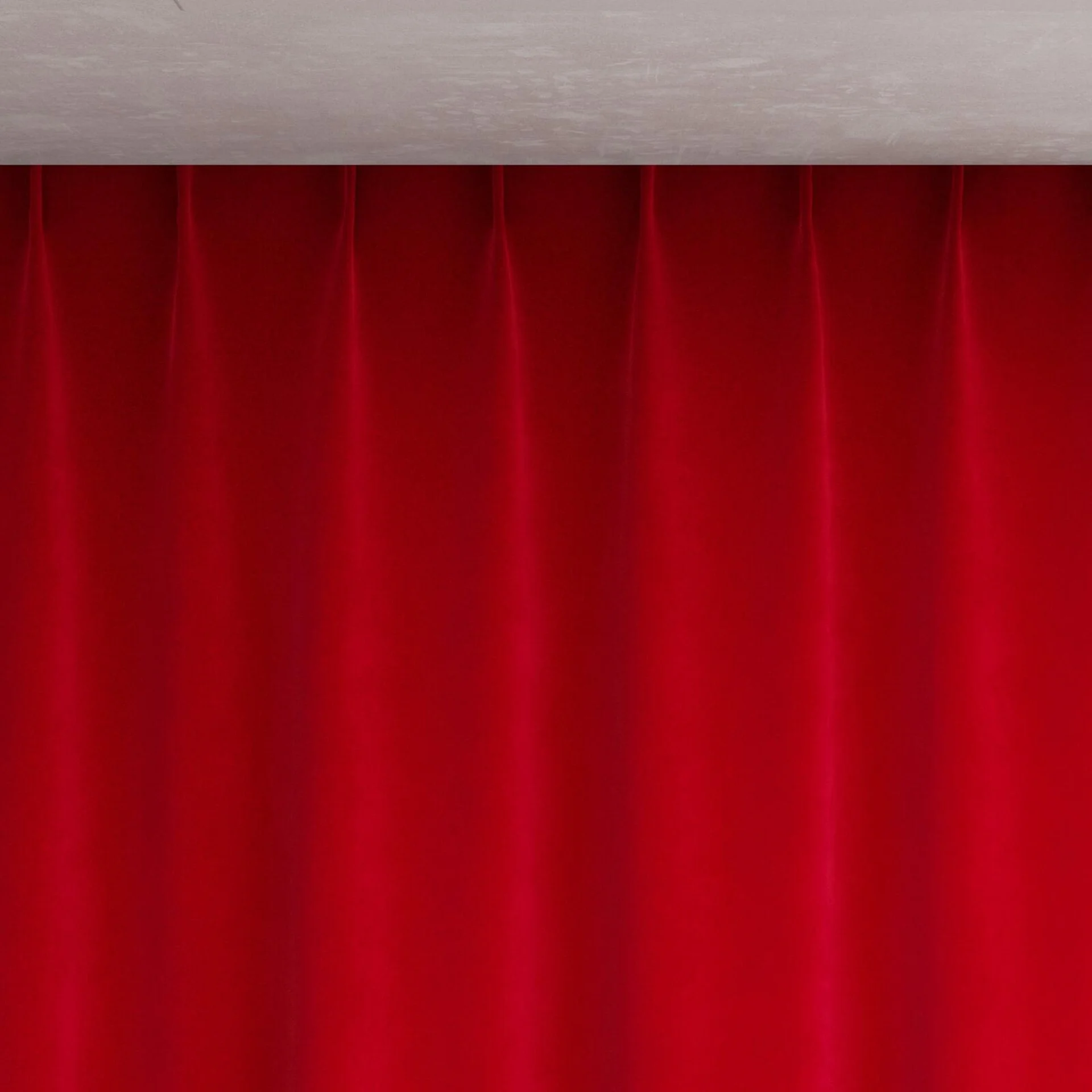 Top view of Lux Velvet Crimson 8605, pinch pleat