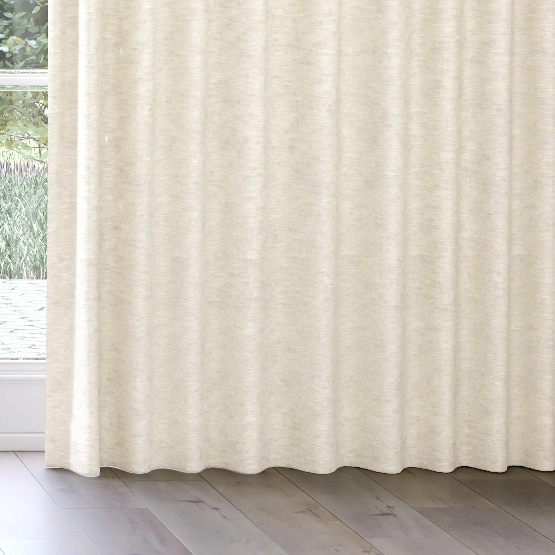 Bottom view of Venus Champagne, on curtain rail