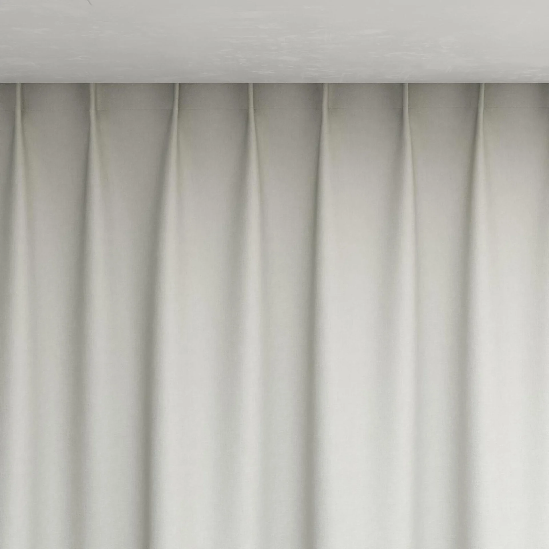 Top view of Brugge Feather, pinch pleat