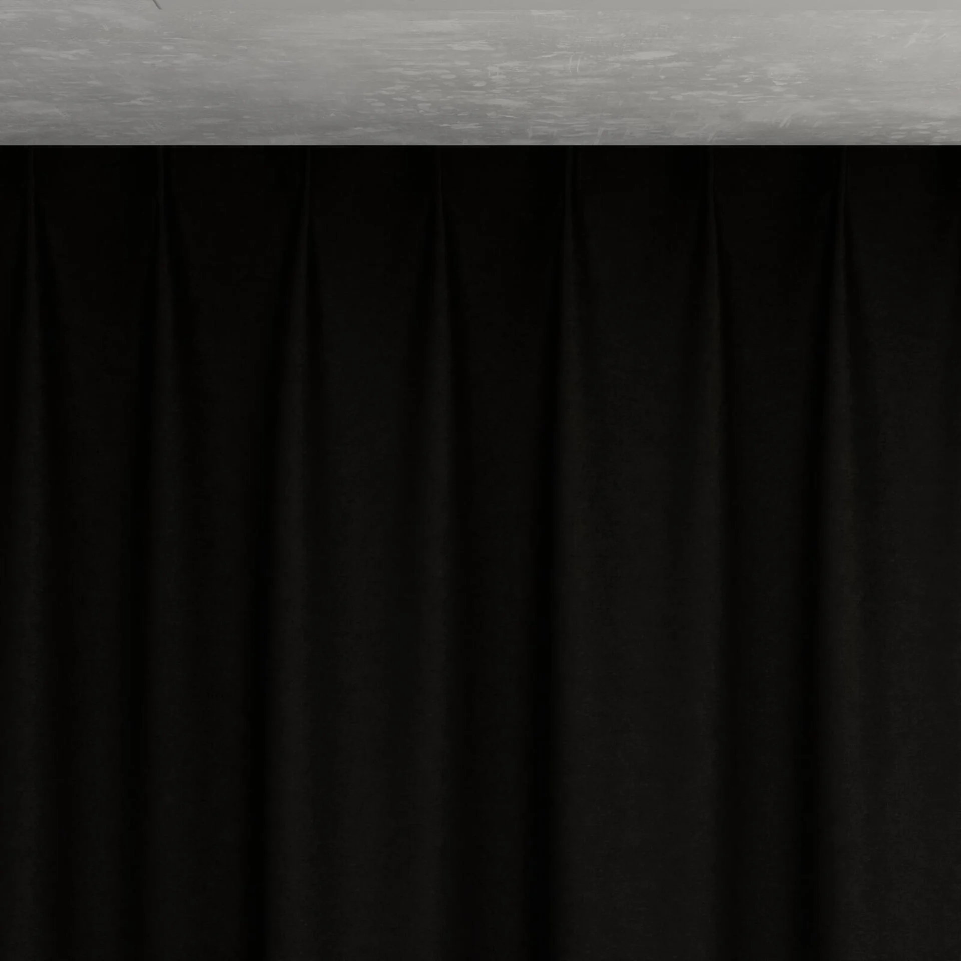 Top view of Drama Onyx, pinch pleat