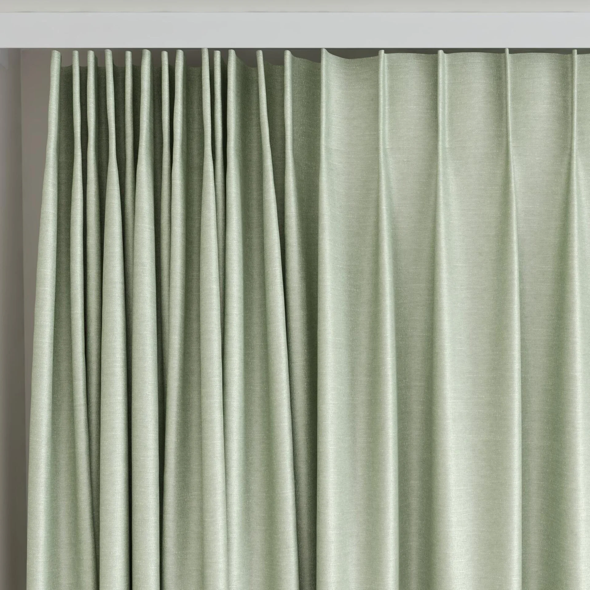 Top view of Provence Thyme, on curtain rail