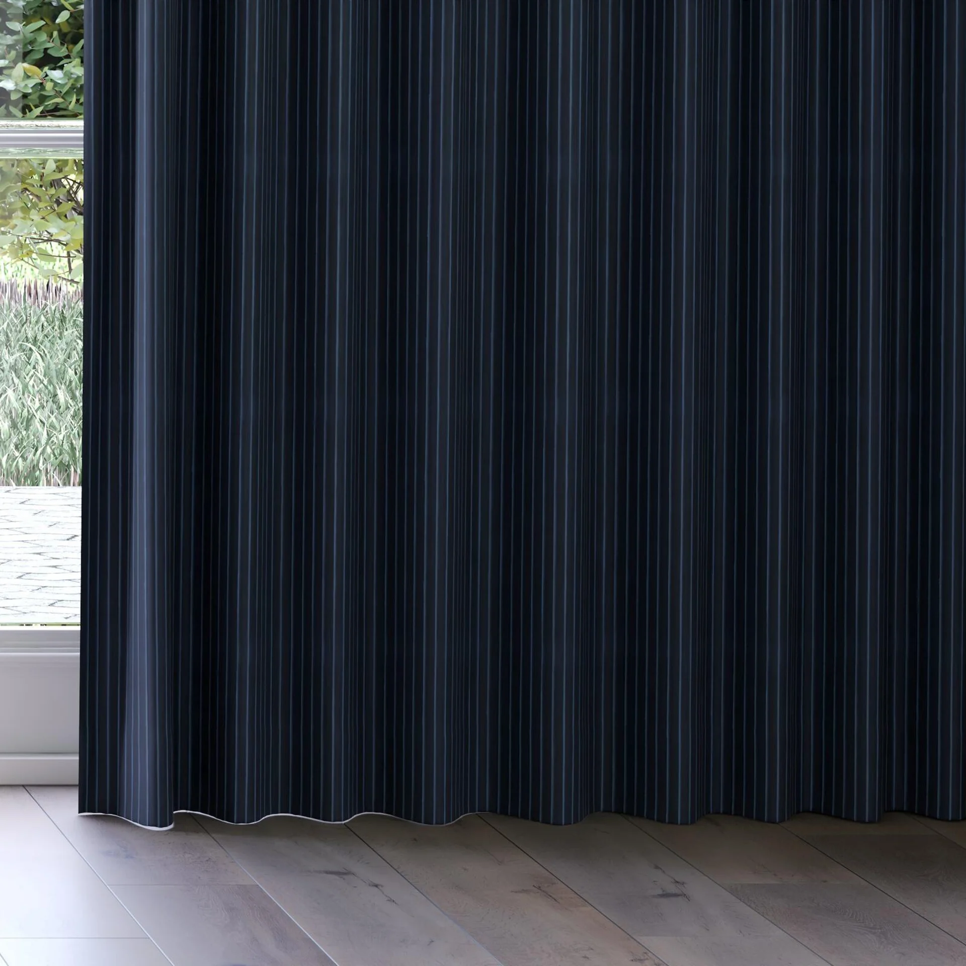 Bottom view of Cordial Night, on curtain rail