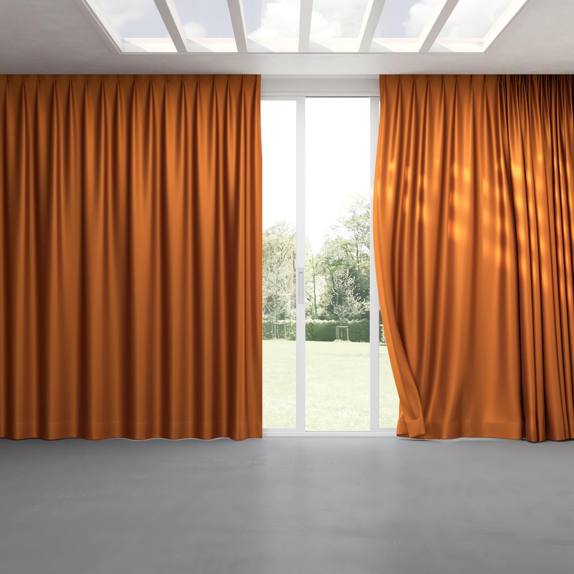 Full view of North Face Paprika, pinch pleat