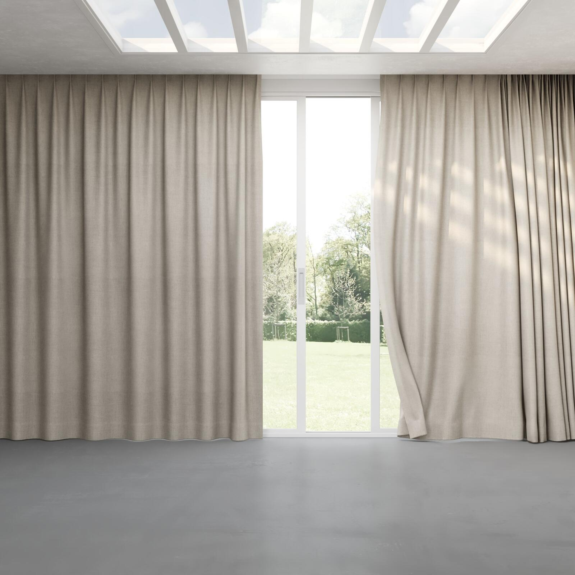 Full view of Monterey Paloma, pinch pleat