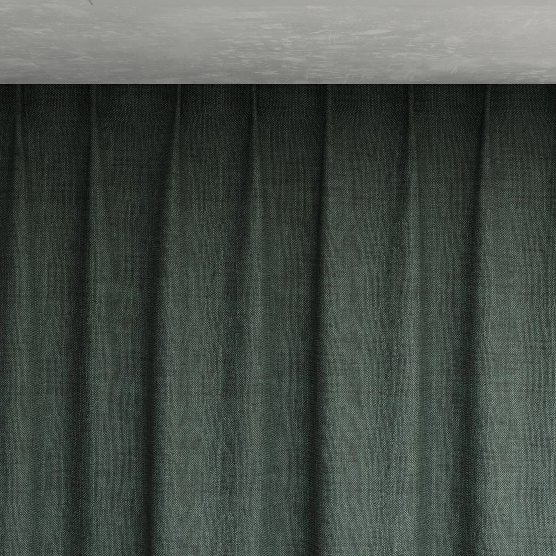 Top view of Planet Spruce, pinch pleat
