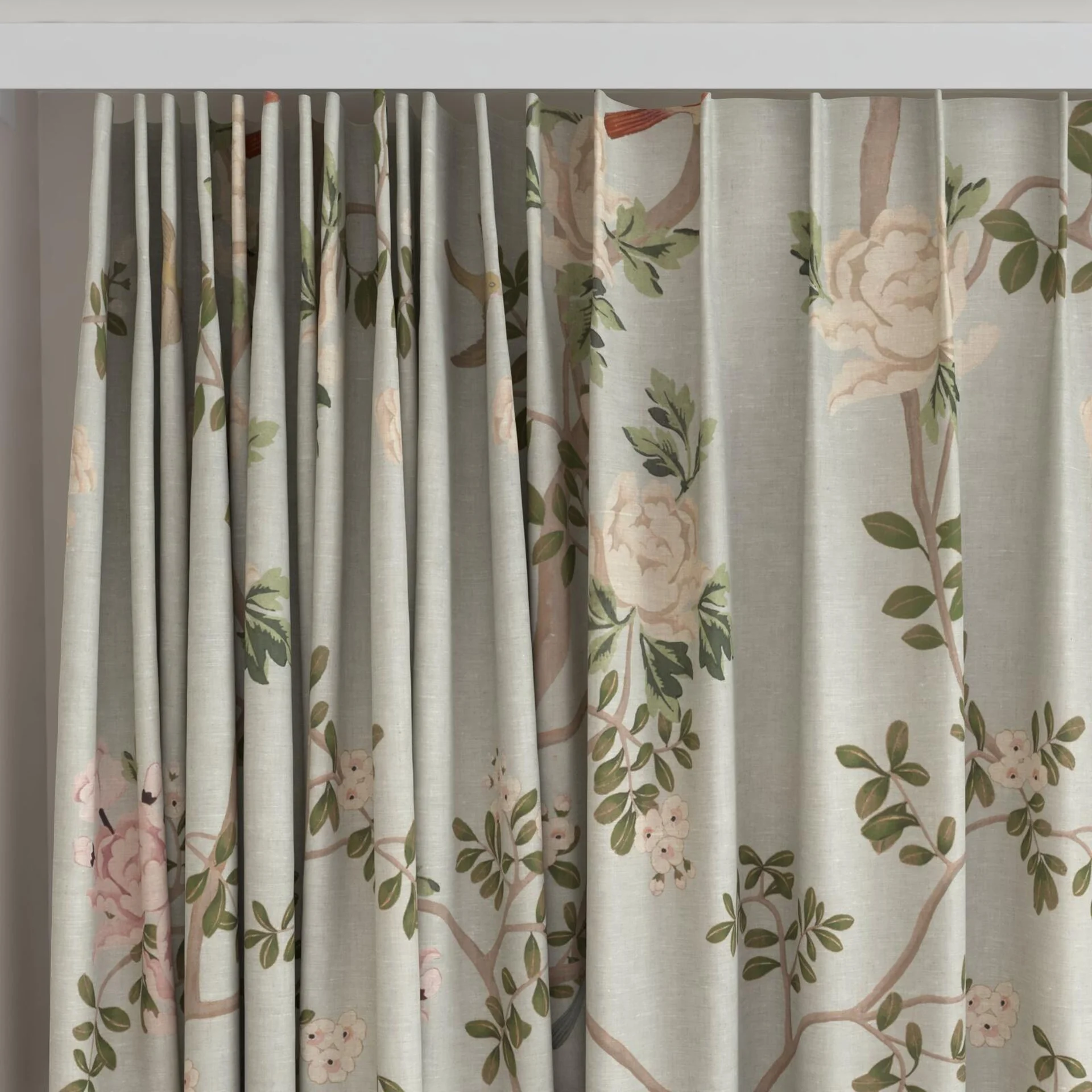 Top view of Sakura Duckegg, on curtain rail