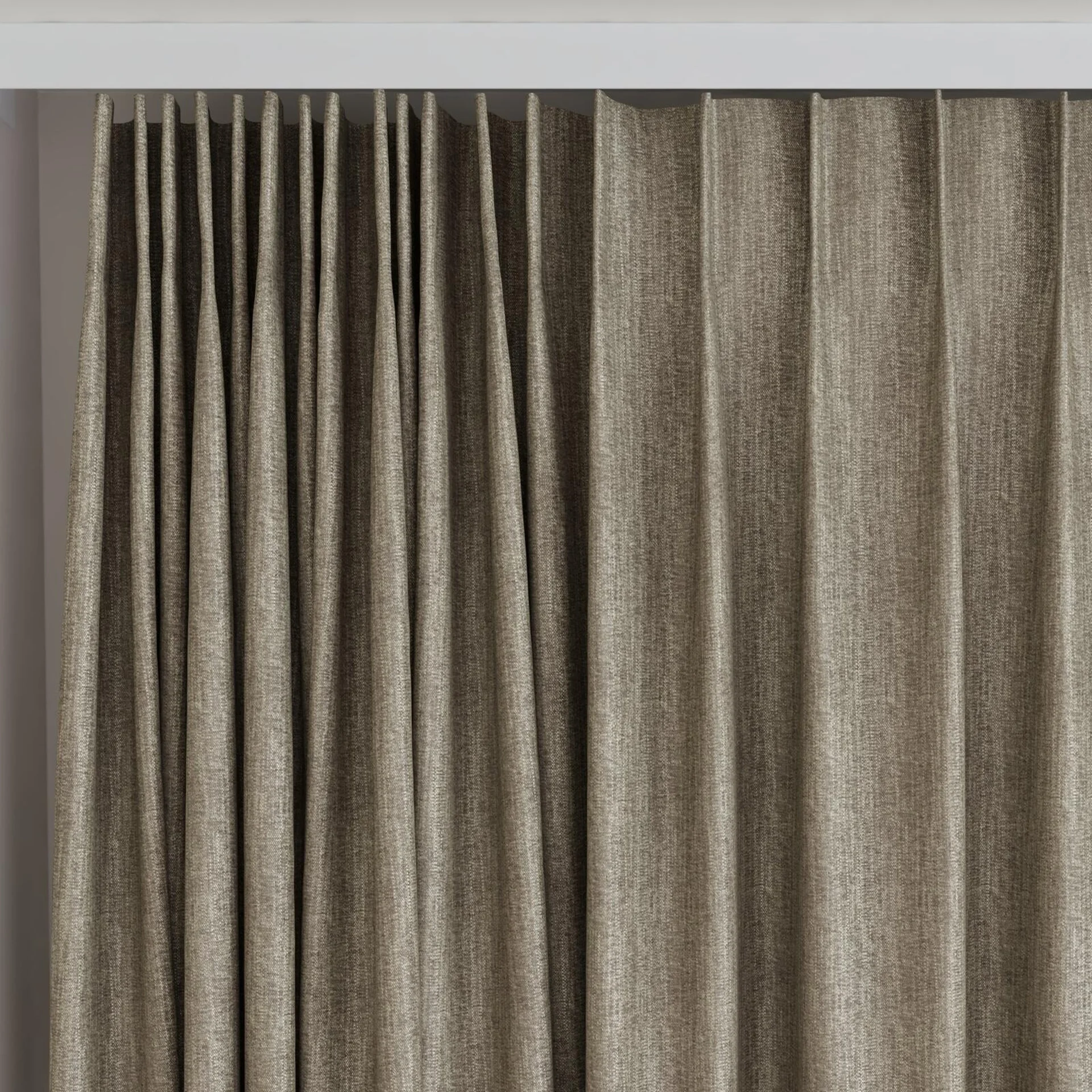 Top view of Trezor Mushroom, on curtain rail