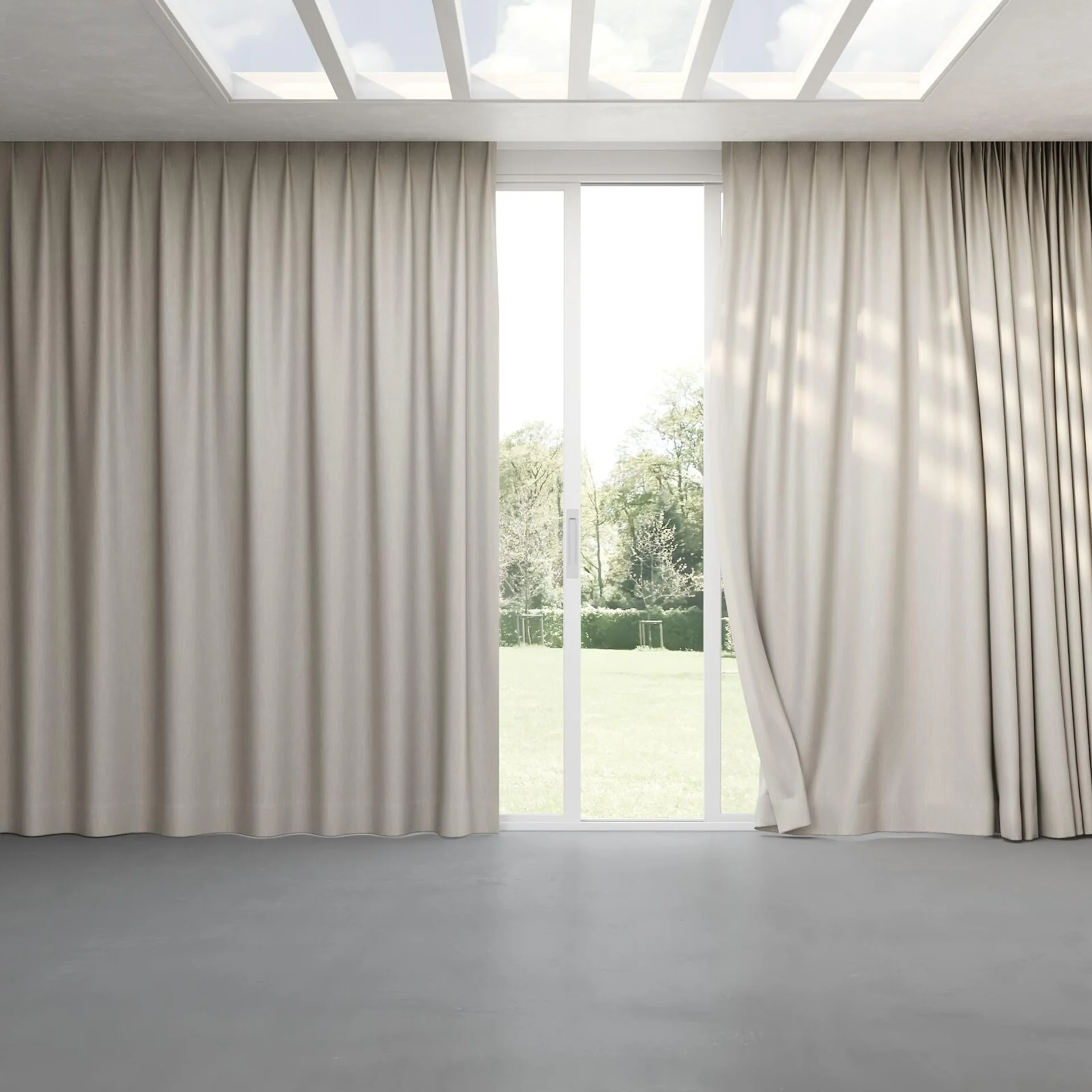 Full view of Cordoba Fossil, pinch pleat