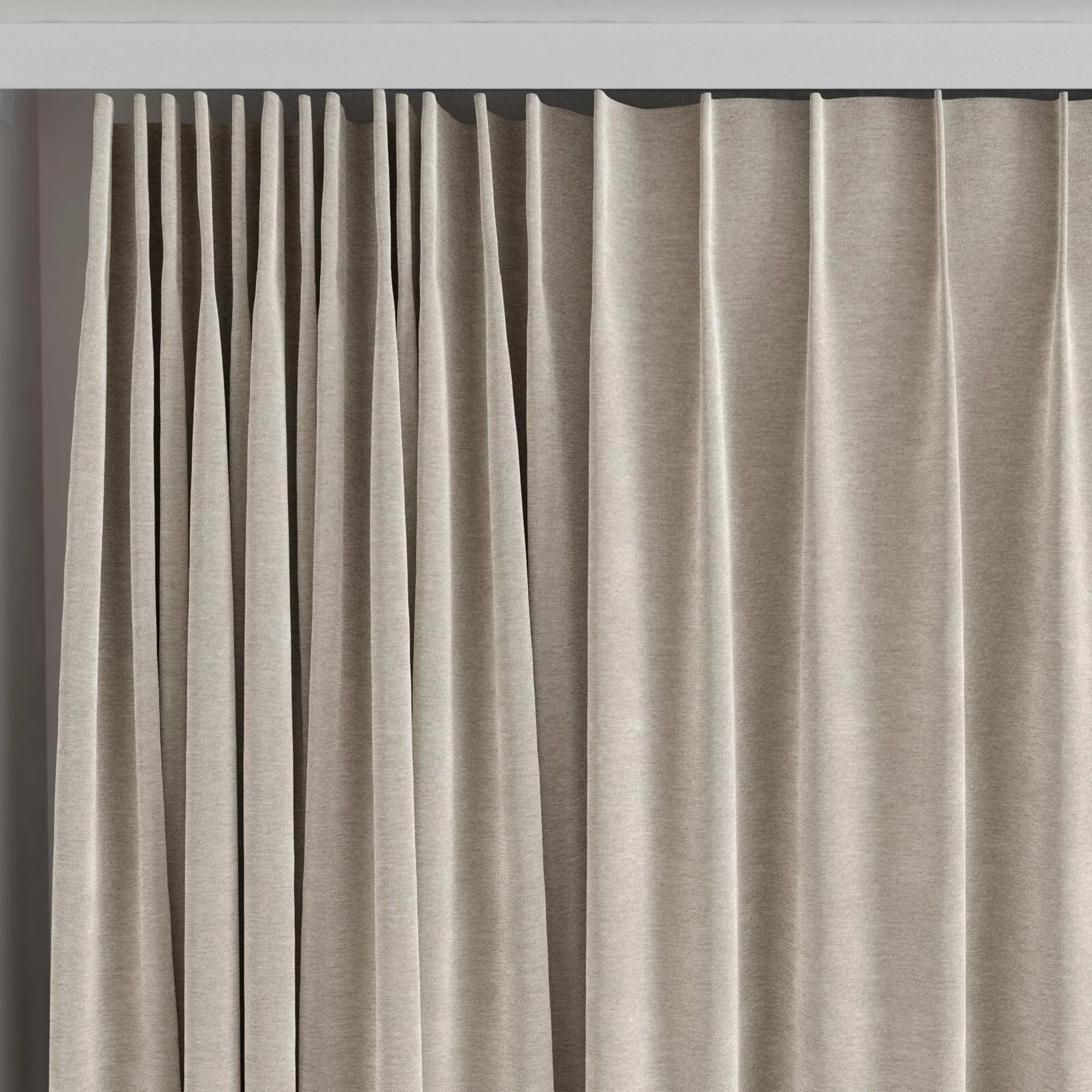 Top view of Geneva Funghi, on curtain rail