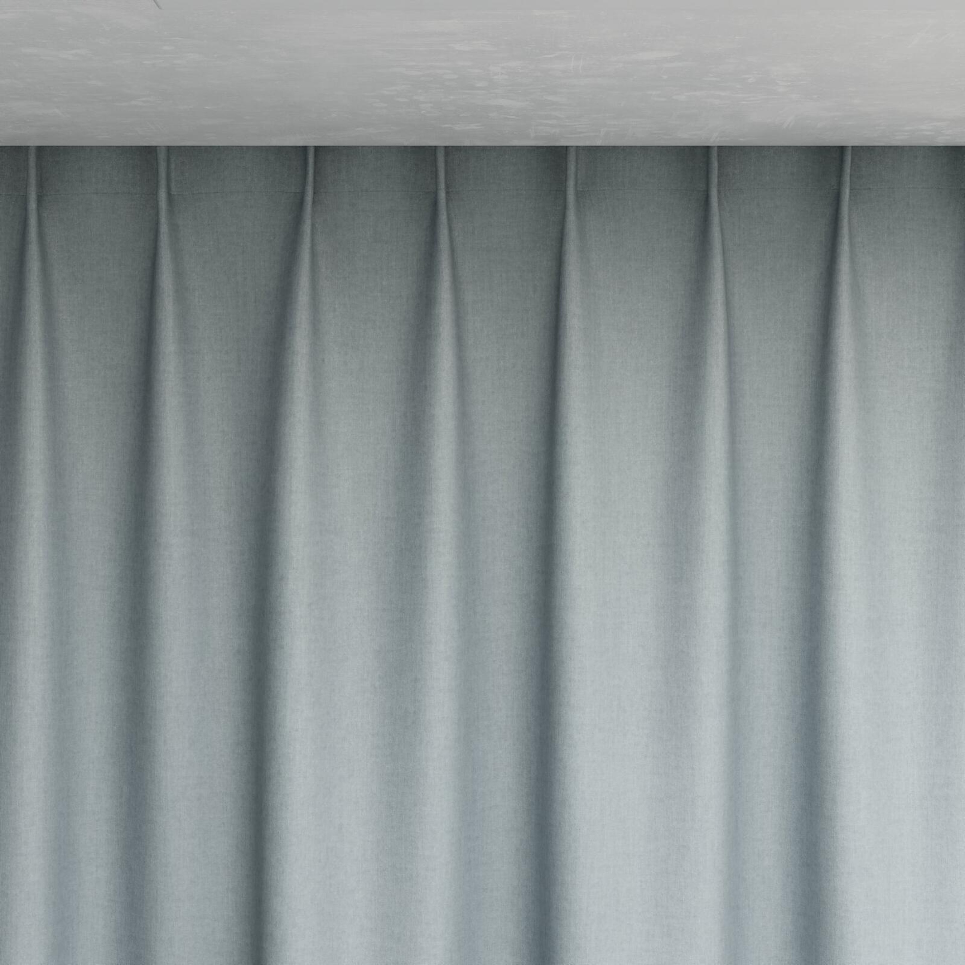 Top view of Cushy Aqua, pinch pleat