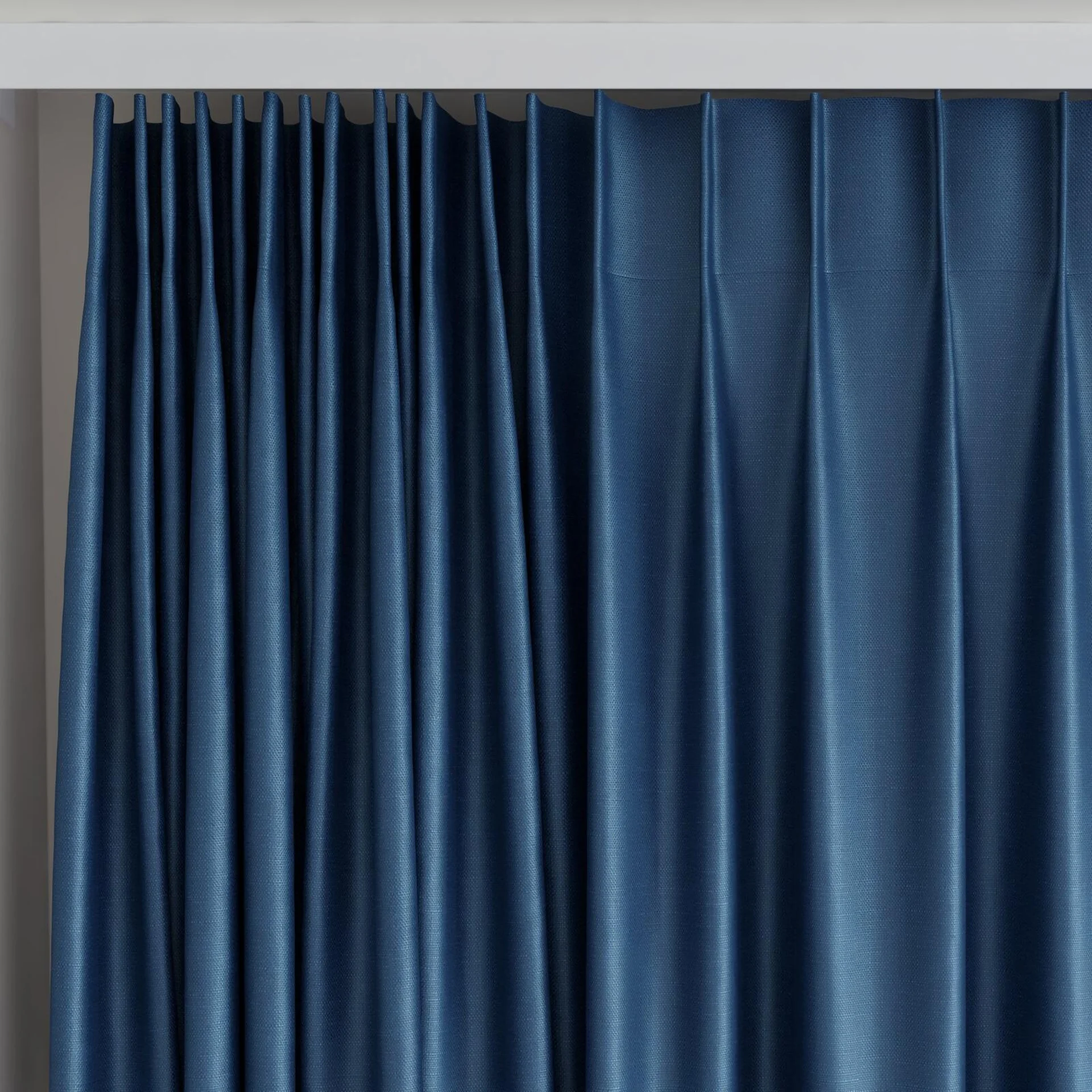 Top view of Stallion 2 Blackout Captain, on curtain rail