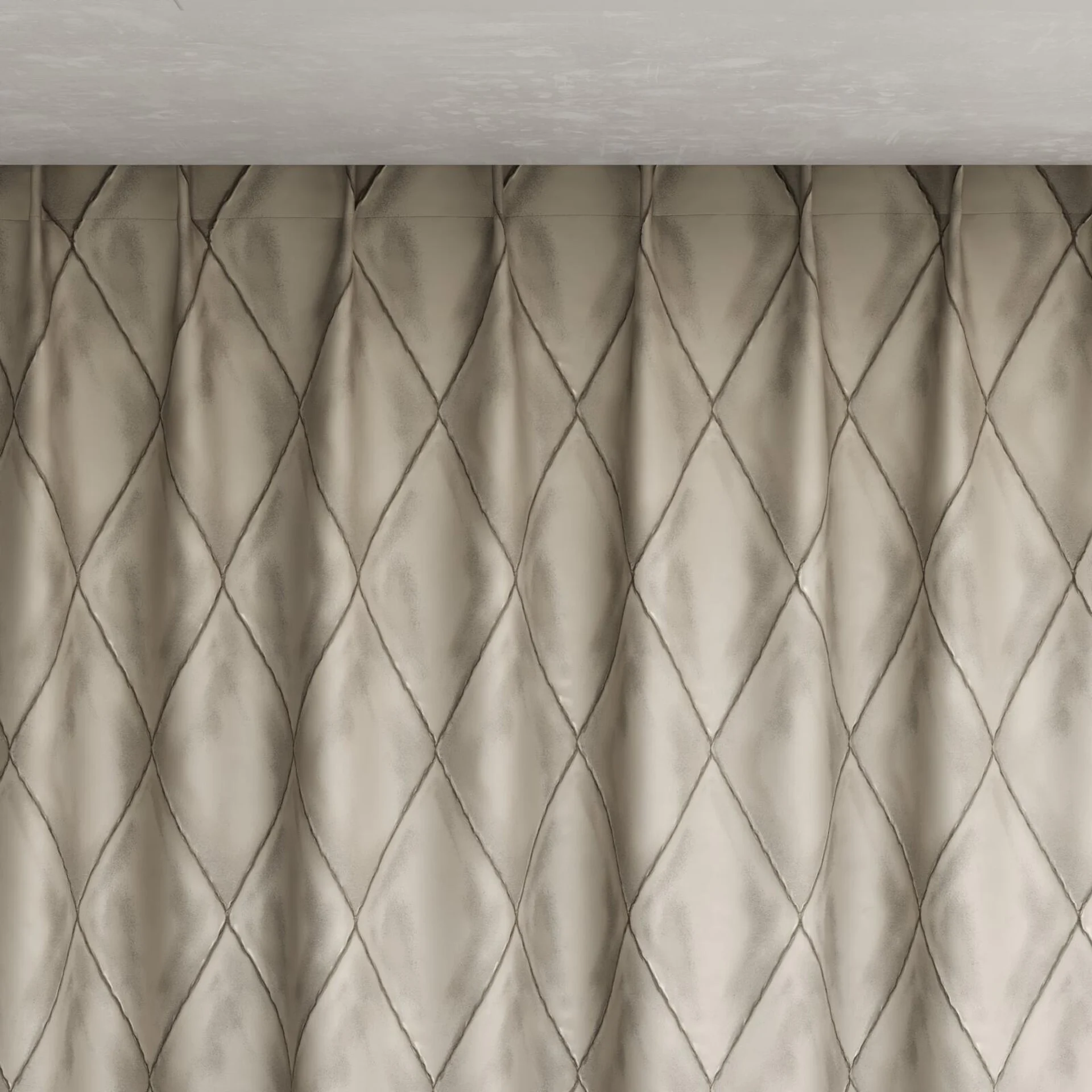 Top view of Deity Sand, pinch pleat