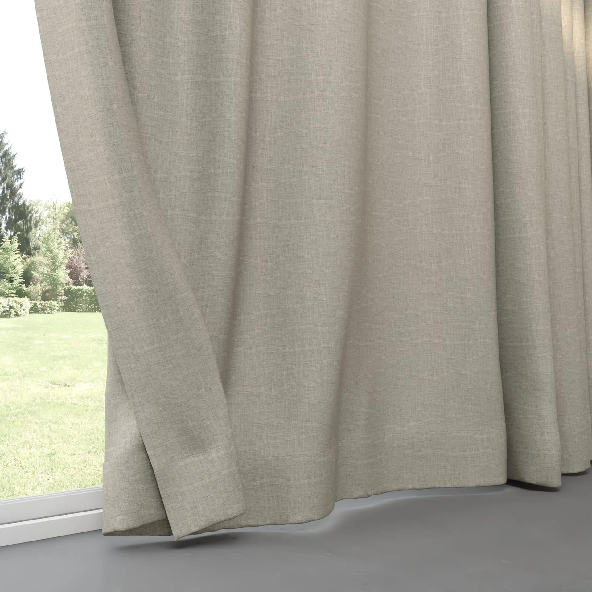 Bottom view of Stonewall Blackout Elephant, pinch pleat