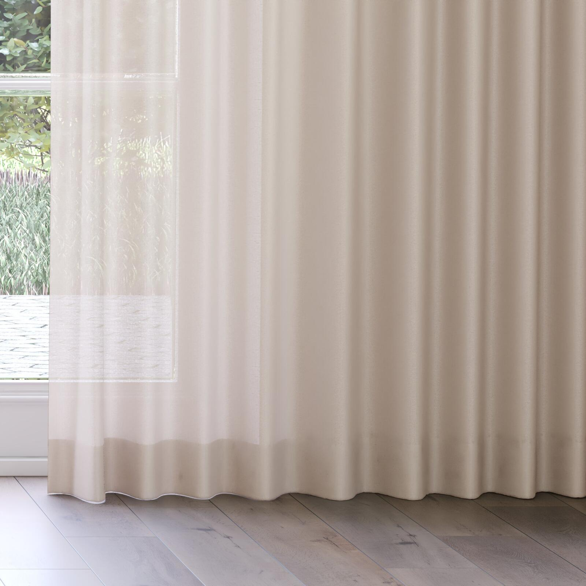 Bottom view of Wategos Linen, on curtain rail